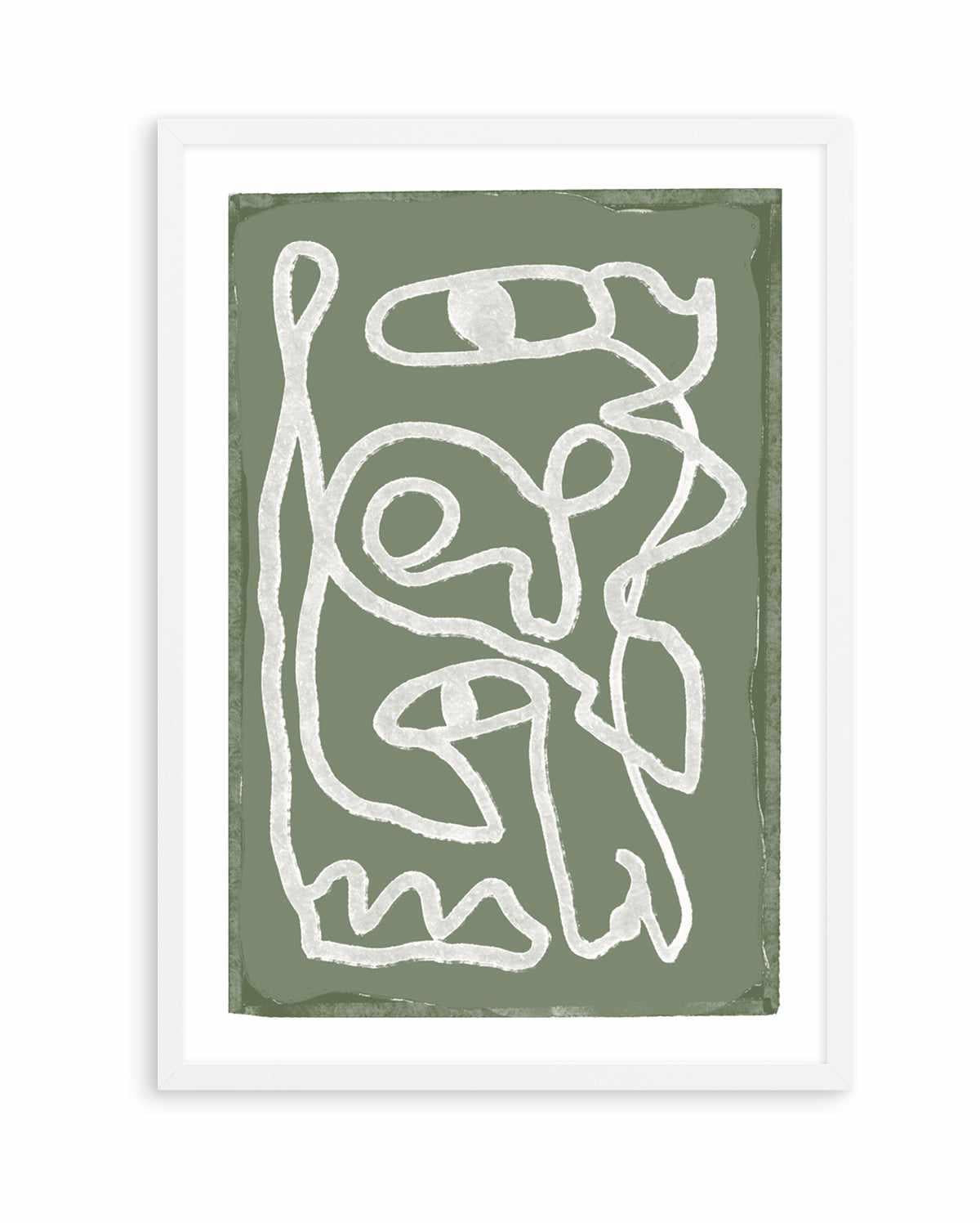 Green Abstract Lines by Sharyn Bursic | Art Print from Olive et Oriel where you can shop wallpaper and artworks online