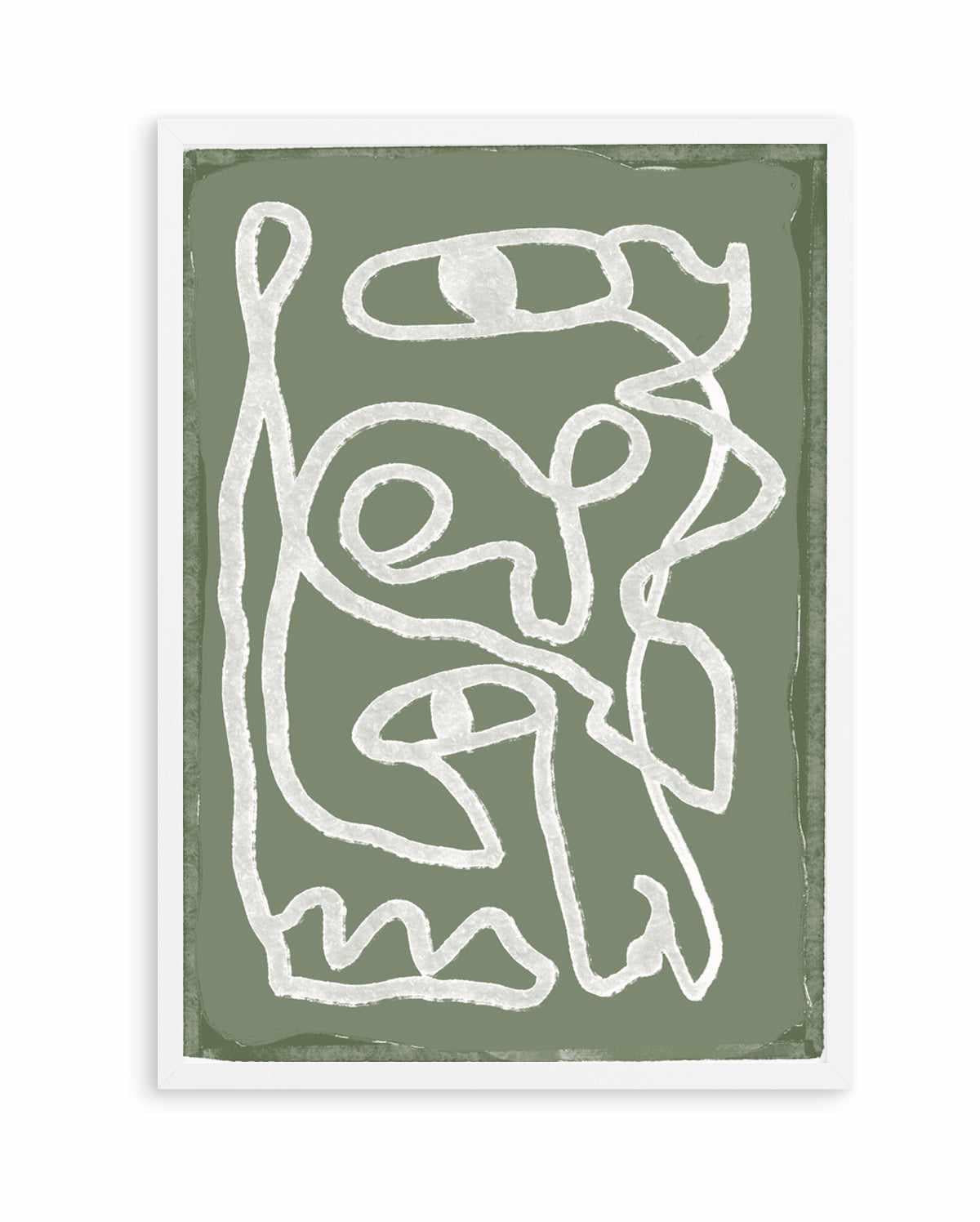 Green Abstract Lines by Sharyn Bursic | Art Print from Olive et Oriel where you can shop wallpaper and artworks online