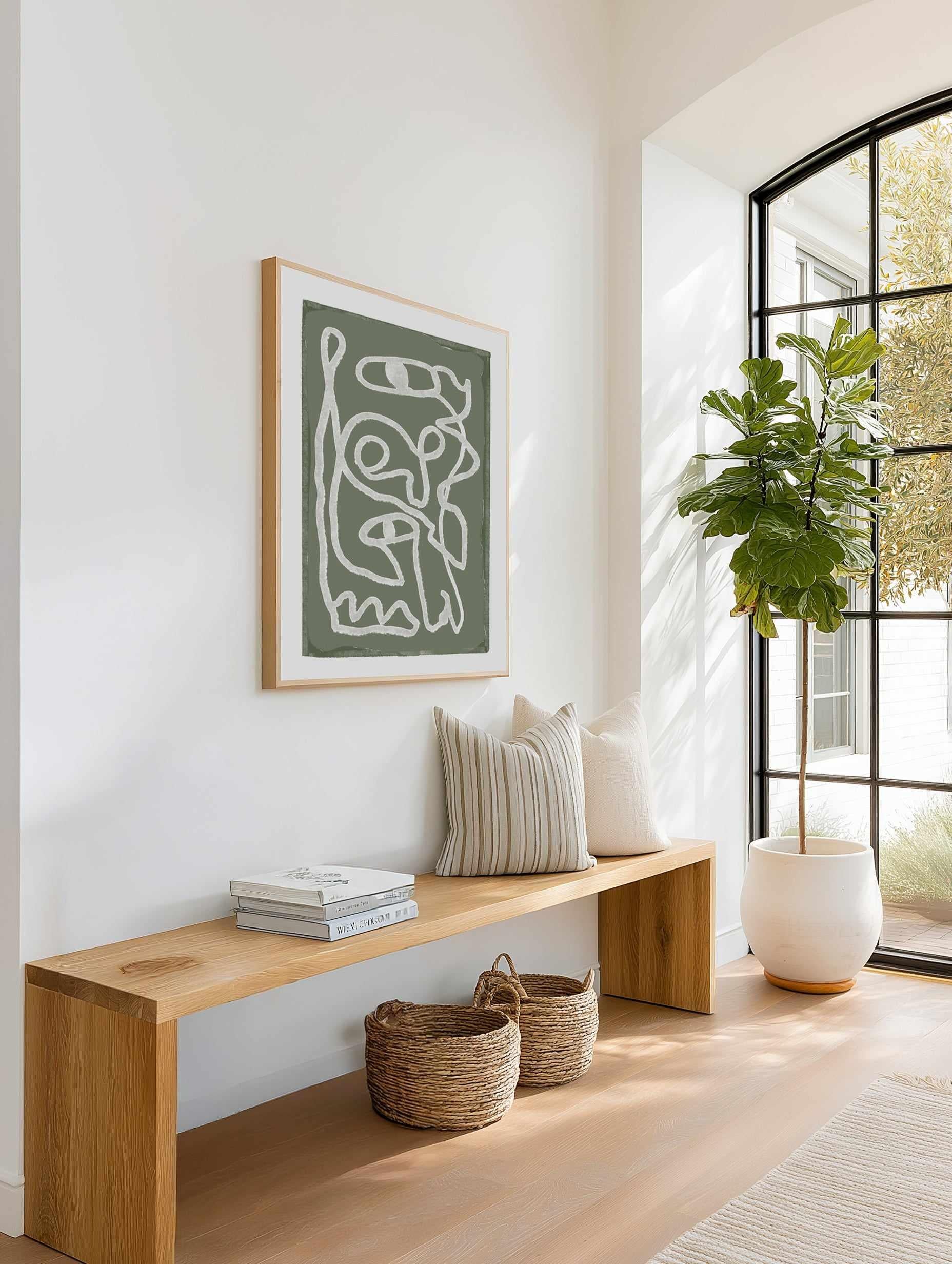 Green Abstract Lines by Sharyn Bursic | Art Print from Olive et Oriel where you can shop wallpaper and artworks online