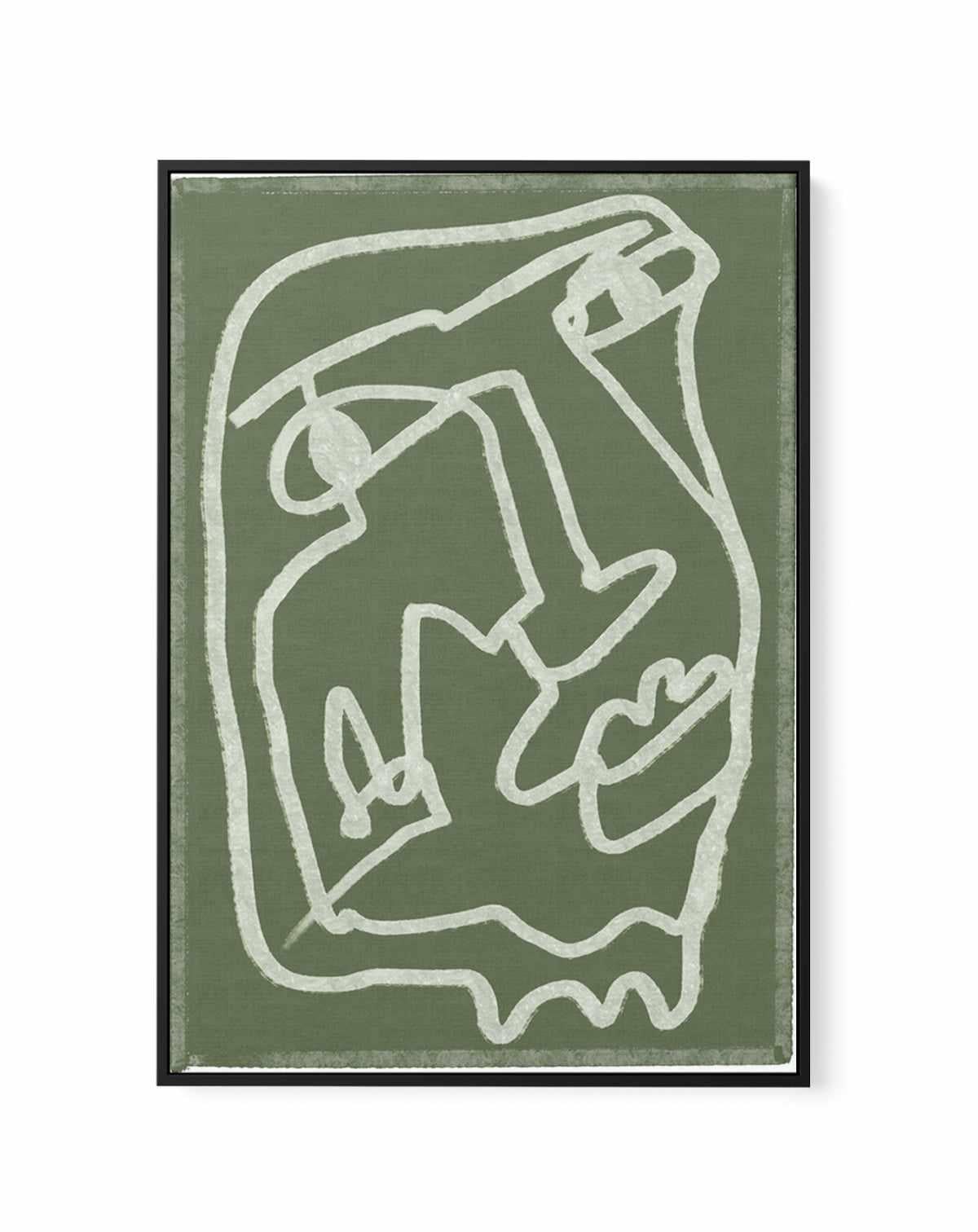 Green Abstract by Sharyn Bursic | Framed Canvas Art Print from Olive et Oriel where you can shop wallpaper and artworks online