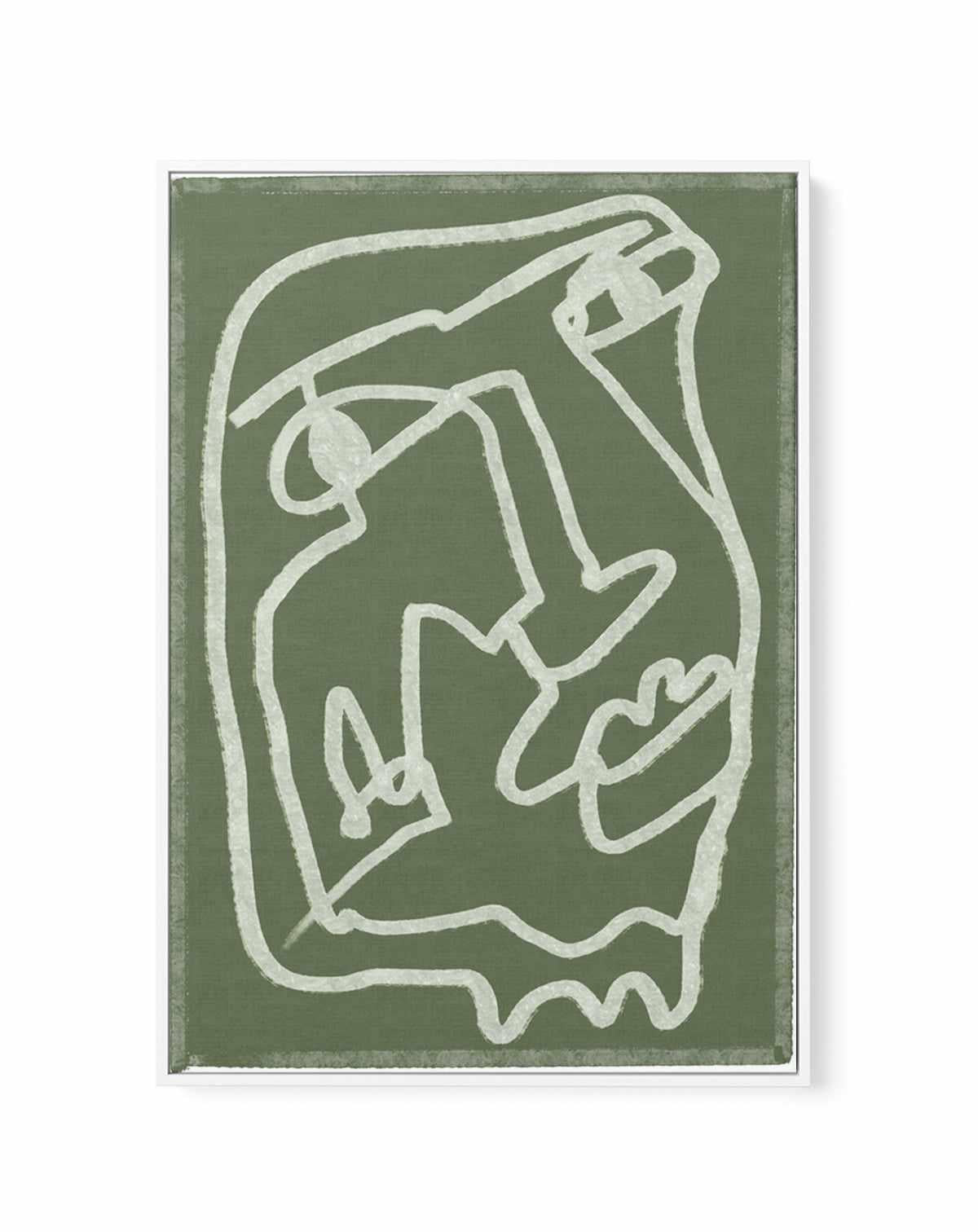 Green Abstract by Sharyn Bursic | Framed Canvas Art Print from Olive et Oriel where you can shop wallpaper and artworks online