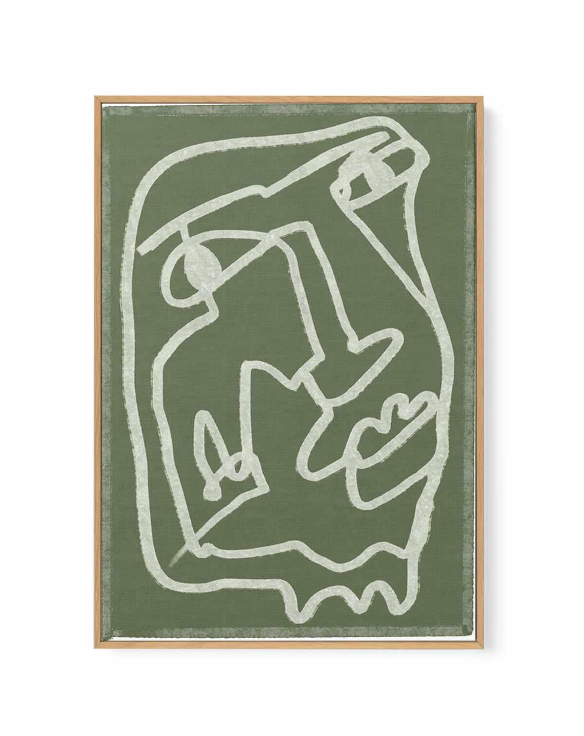 Green Abstract by Sharyn Bursic | Framed Canvas Art Print from Olive et Oriel where you can shop wallpaper and artworks online