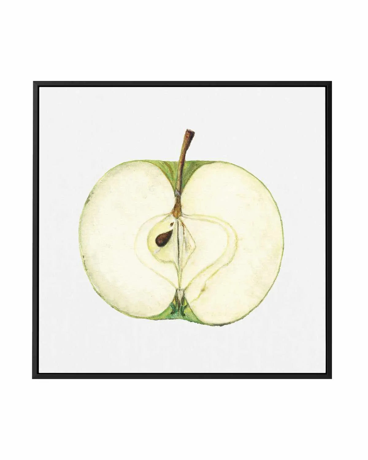 Green Apple Half Vintage Poster | Framed Canvas Art Print from Olive et Oriel where you can shop wallpaper and artworks online