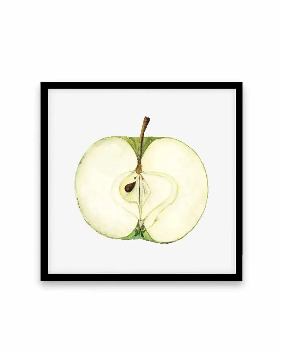 Green Apple Half Vintage Poster Art Print from Olive et Oriel where you can shop wallpaper and artworks online