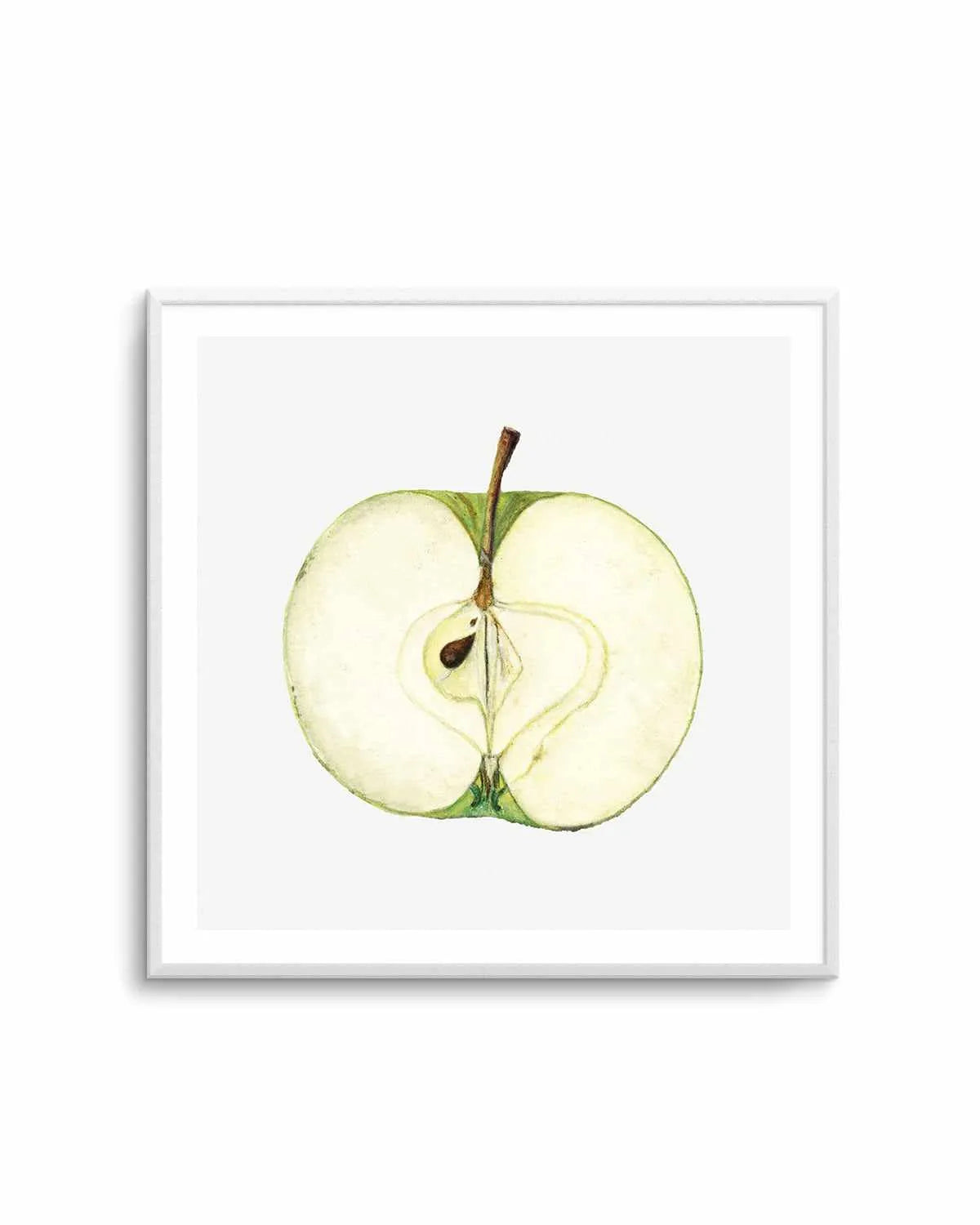 Green Apple Half Vintage Poster Art Print from Olive et Oriel where you can shop wallpaper and artworks online