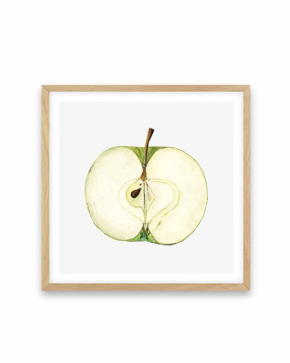 Green Apple Half Vintage Poster Art Print from Olive et Oriel where you can shop wallpaper and artworks online