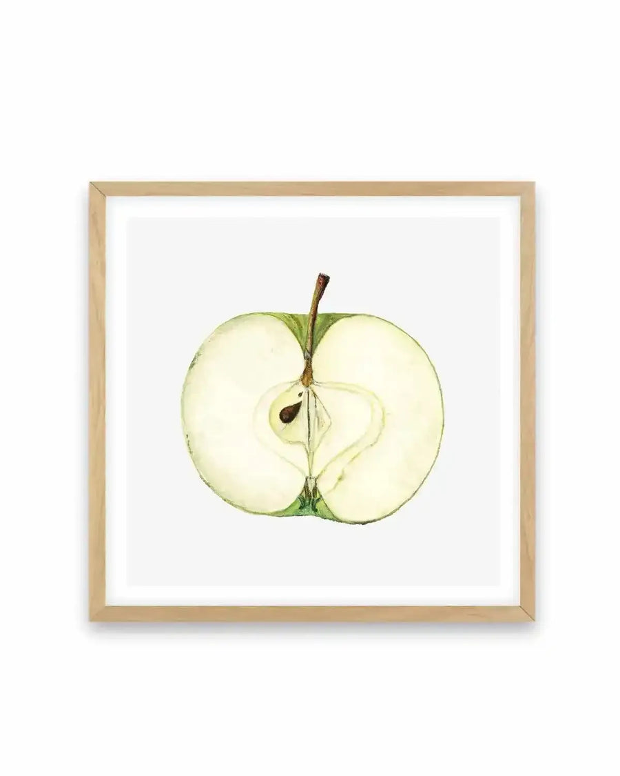 Green Apple Half Vintage Poster Art Print from Olive et Oriel where you can shop wallpaper and artworks online