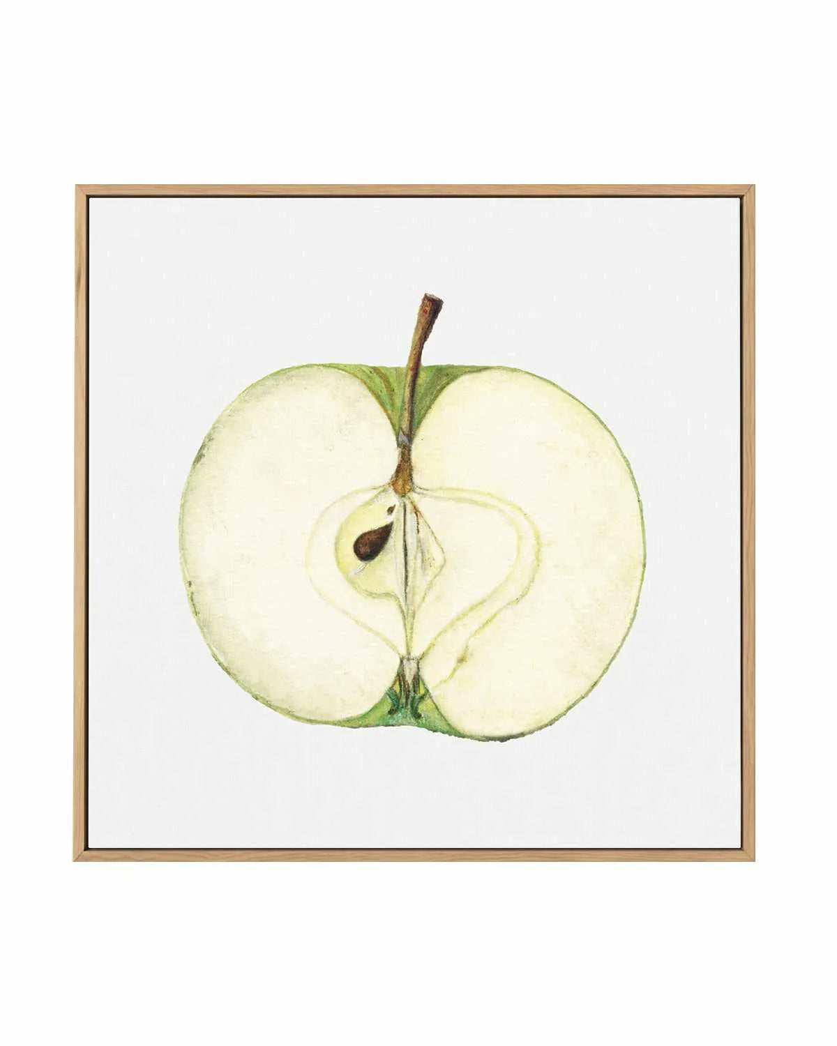 Green Apple Half Vintage Poster | Framed Canvas Art Print from Olive et Oriel where you can shop wallpaper and artworks online