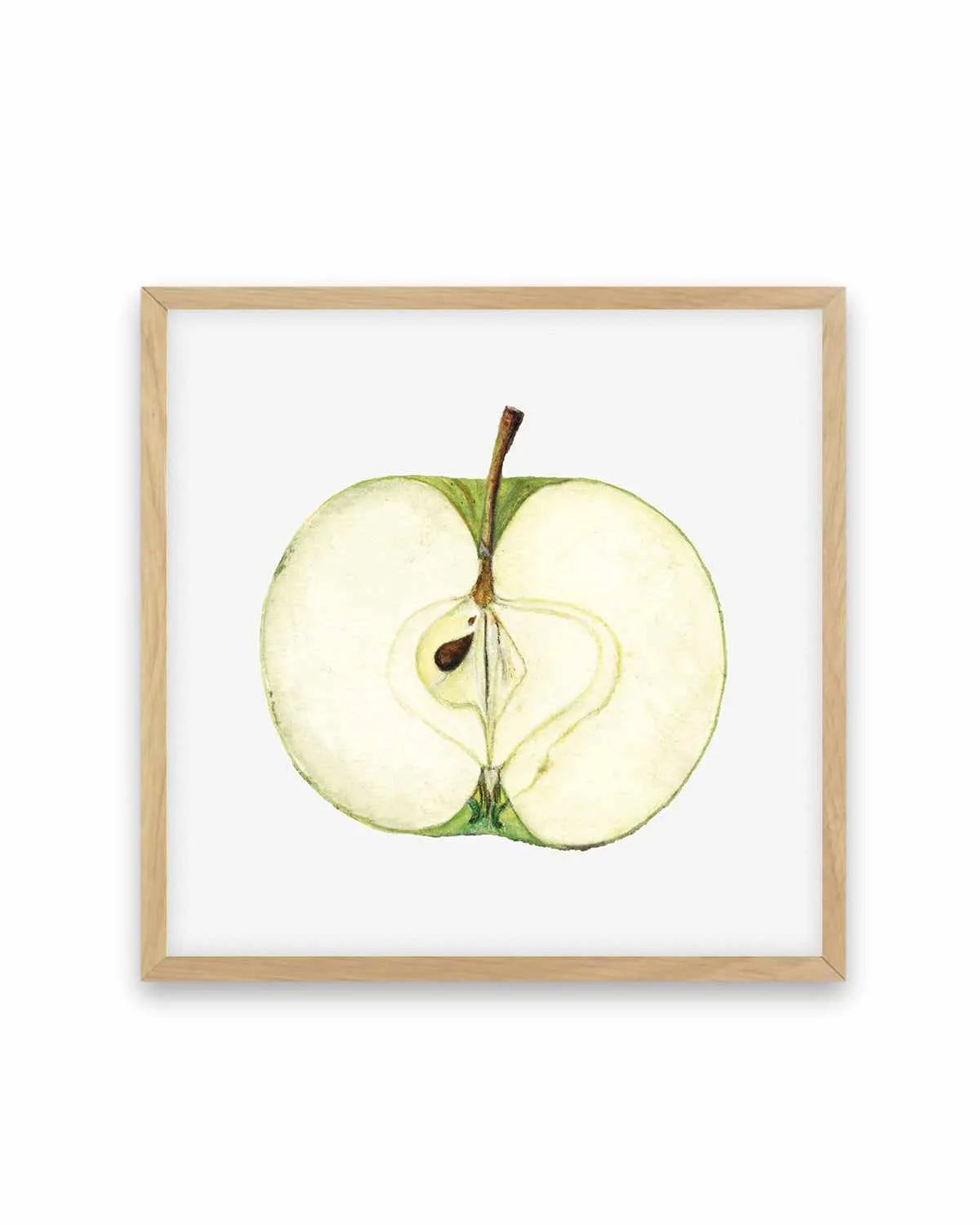 Green Apple Half Vintage Poster Art Print from Olive et Oriel where you can shop wallpaper and artworks online