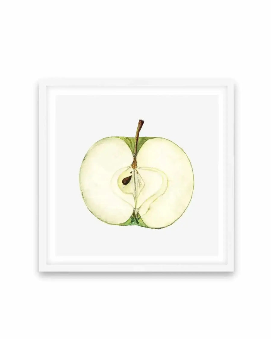 Green Apple Half Vintage Poster Art Print from Olive et Oriel where you can shop wallpaper and artworks online