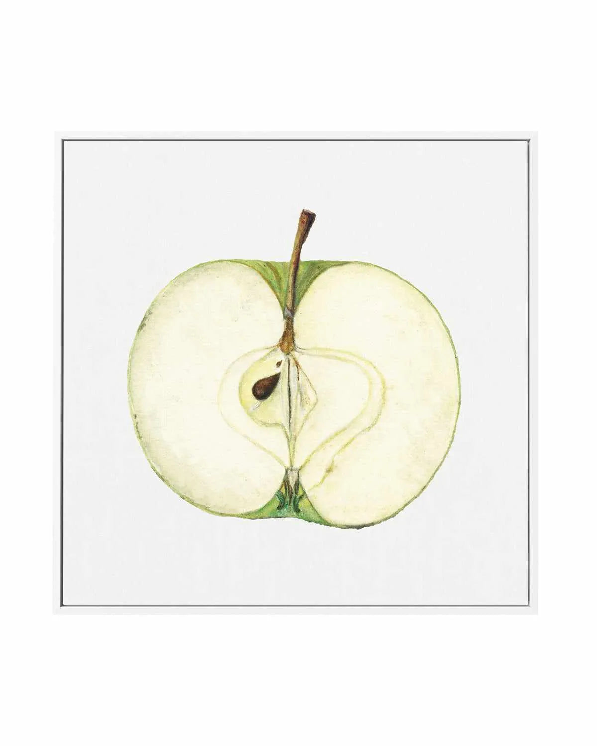 Green Apple Half Vintage Poster | Framed Canvas Art Print from Olive et Oriel where you can shop wallpaper and artworks online
