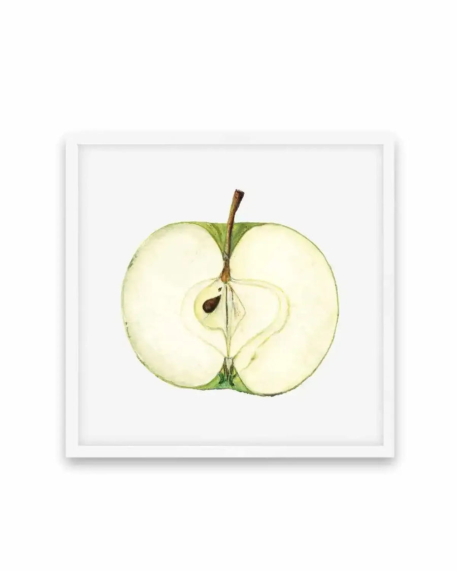 Green Apple Half Vintage Poster Art Print from Olive et Oriel where you can shop wallpaper and artworks online