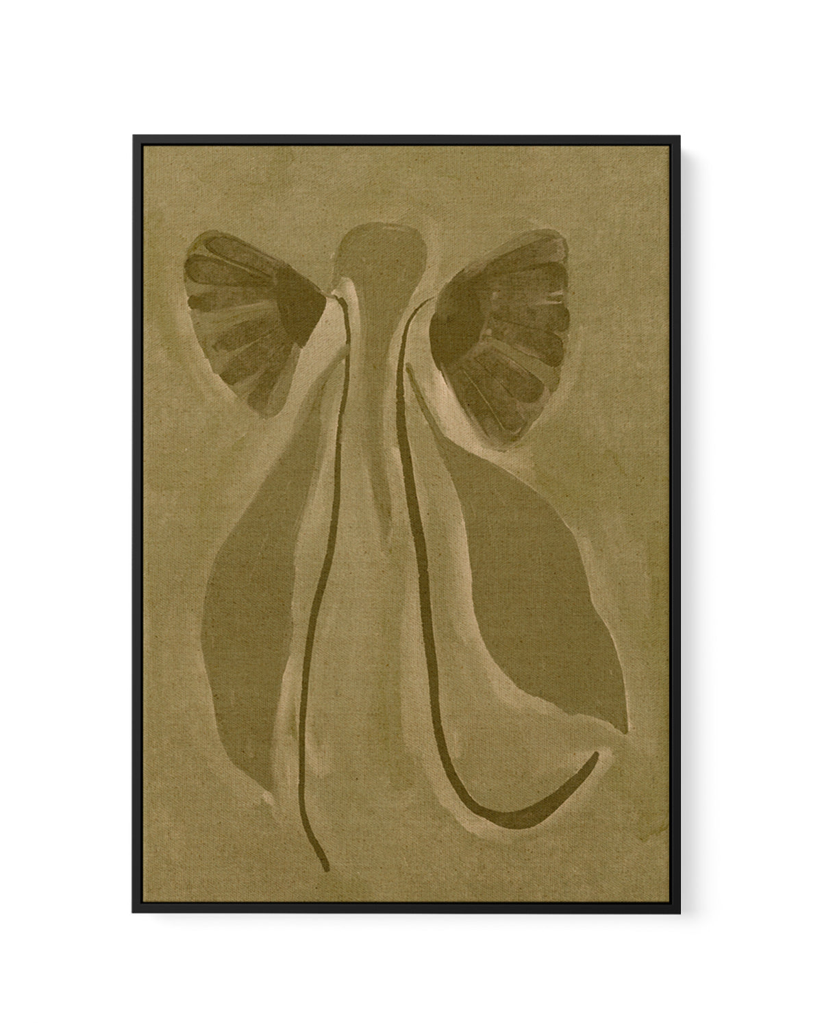 Green Botanical by Shatha Al Dafai | Framed Canvas Art Print