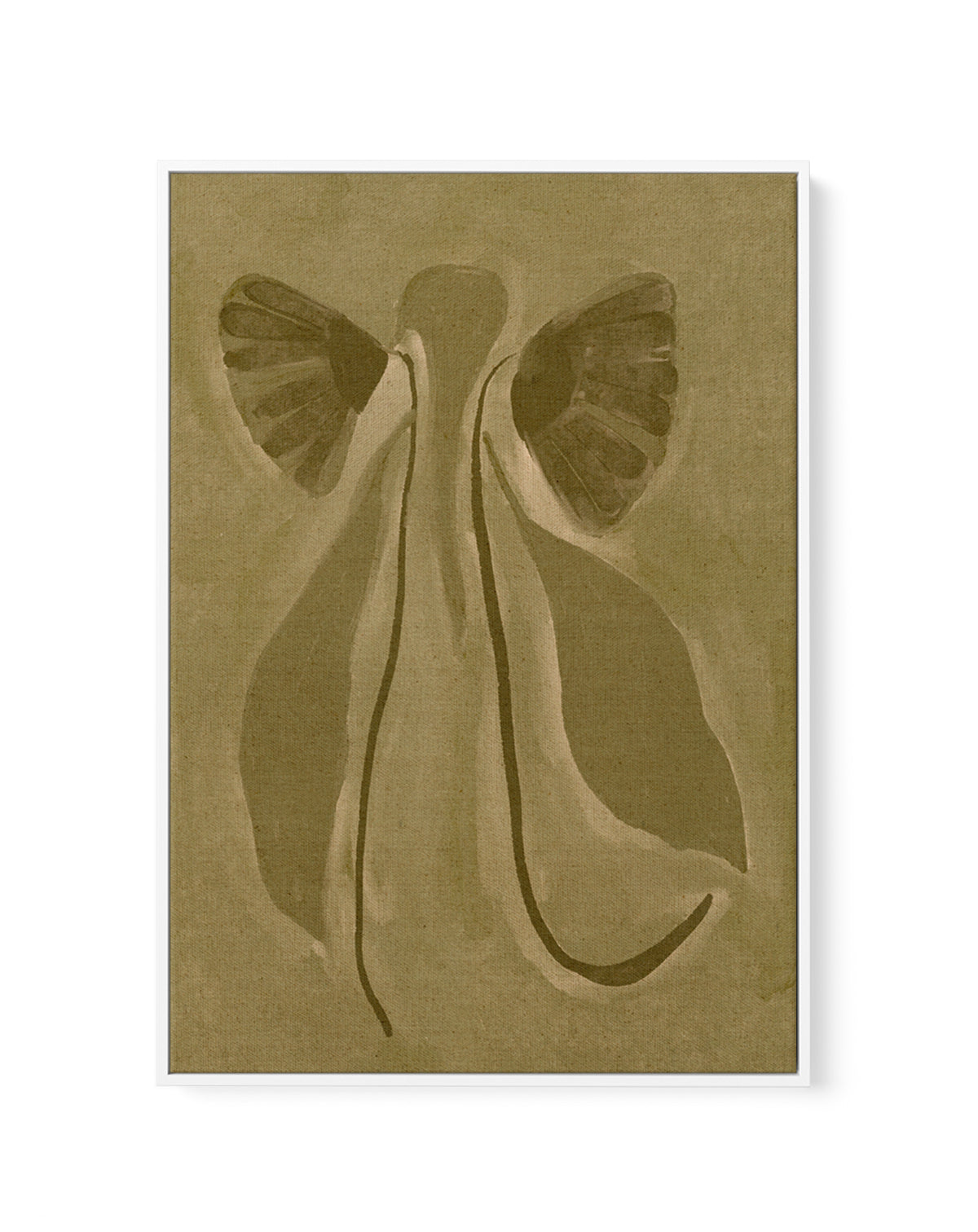 Green Botanical by Shatha Al Dafai | Framed Canvas Art Print