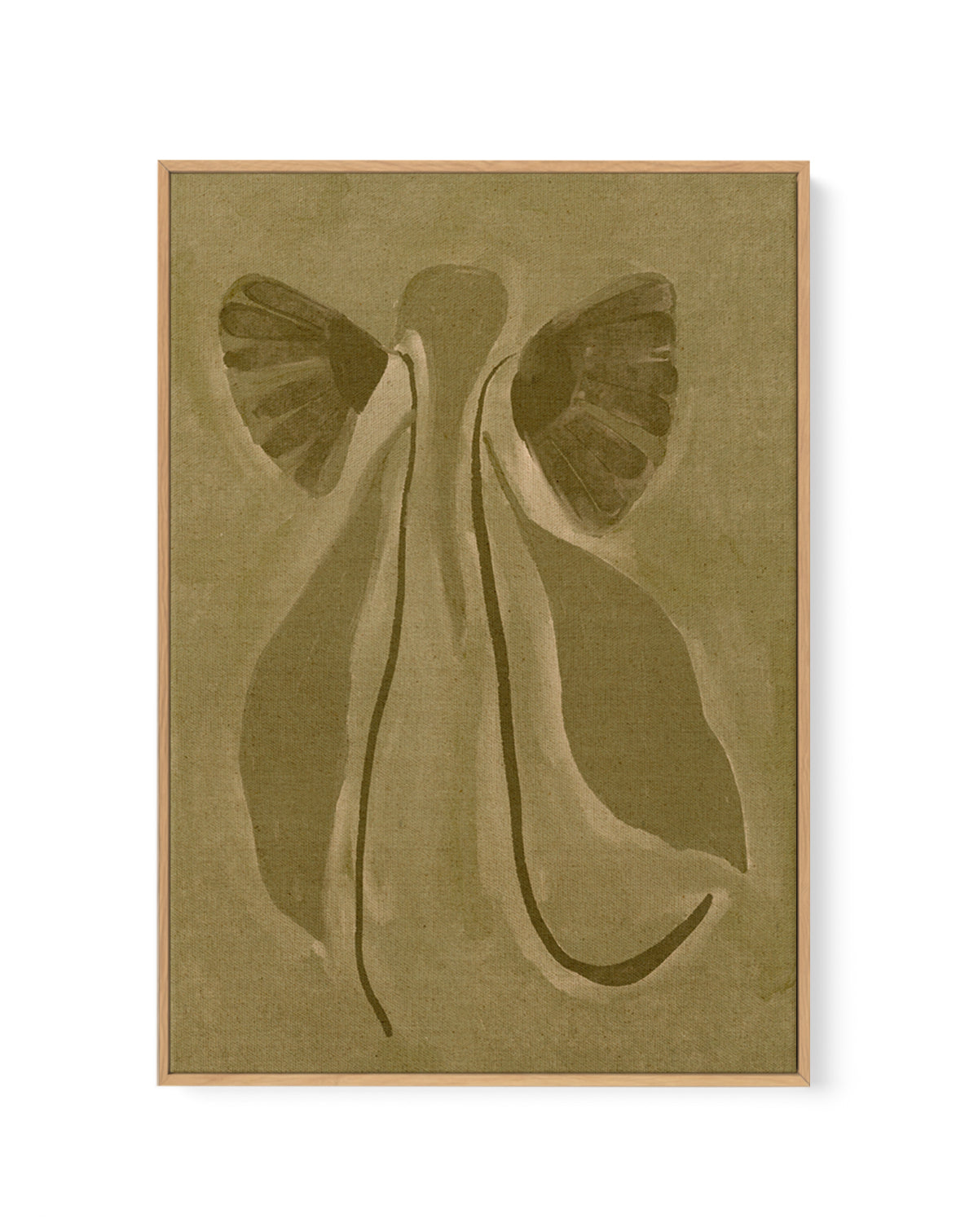 Green Botanical by Shatha Al Dafai | Framed Canvas Art Print