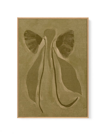 Green Botanical by Shatha Al Dafai | Framed Canvas Art Print