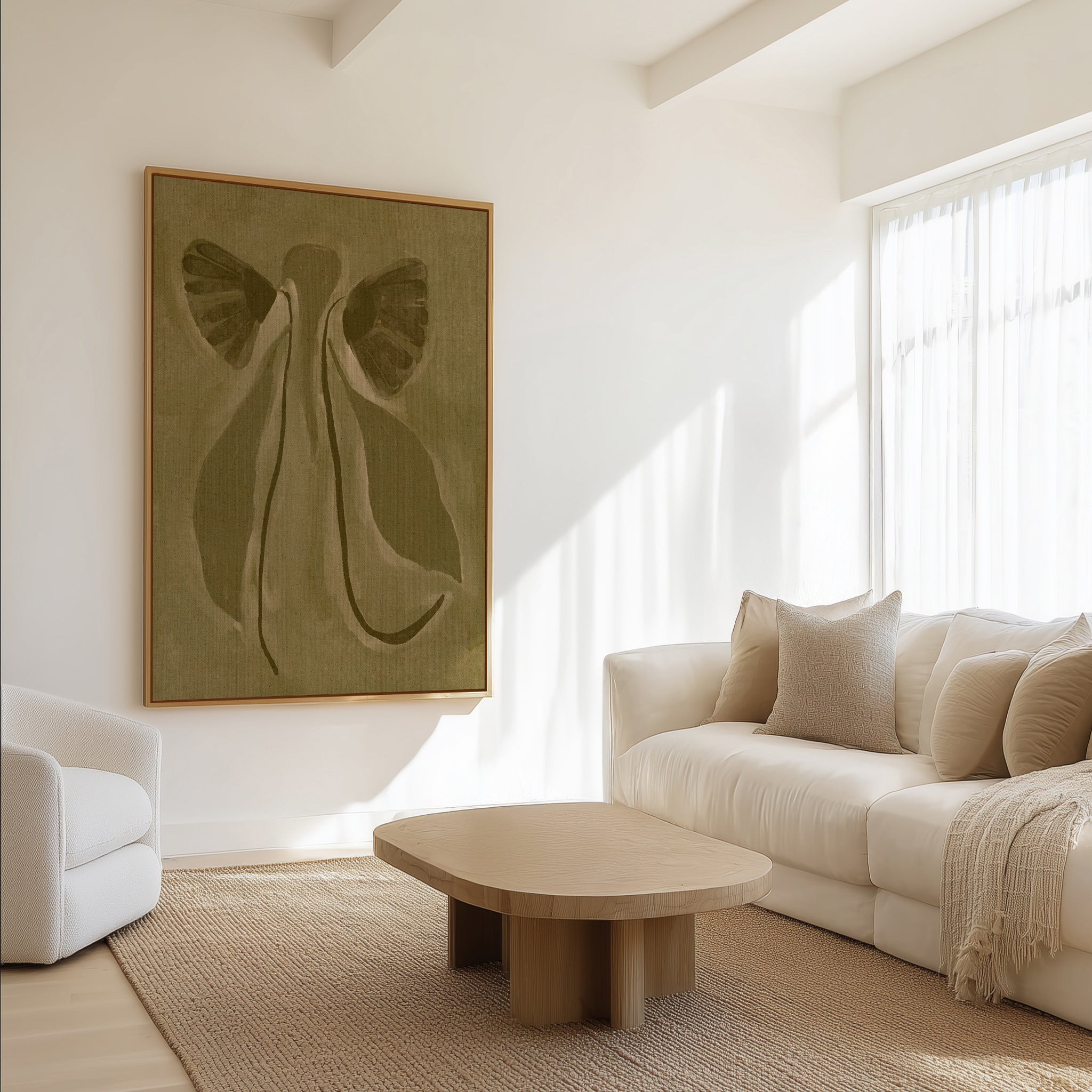 Green Botanical by Shatha Al Dafai | Framed Canvas Art Print