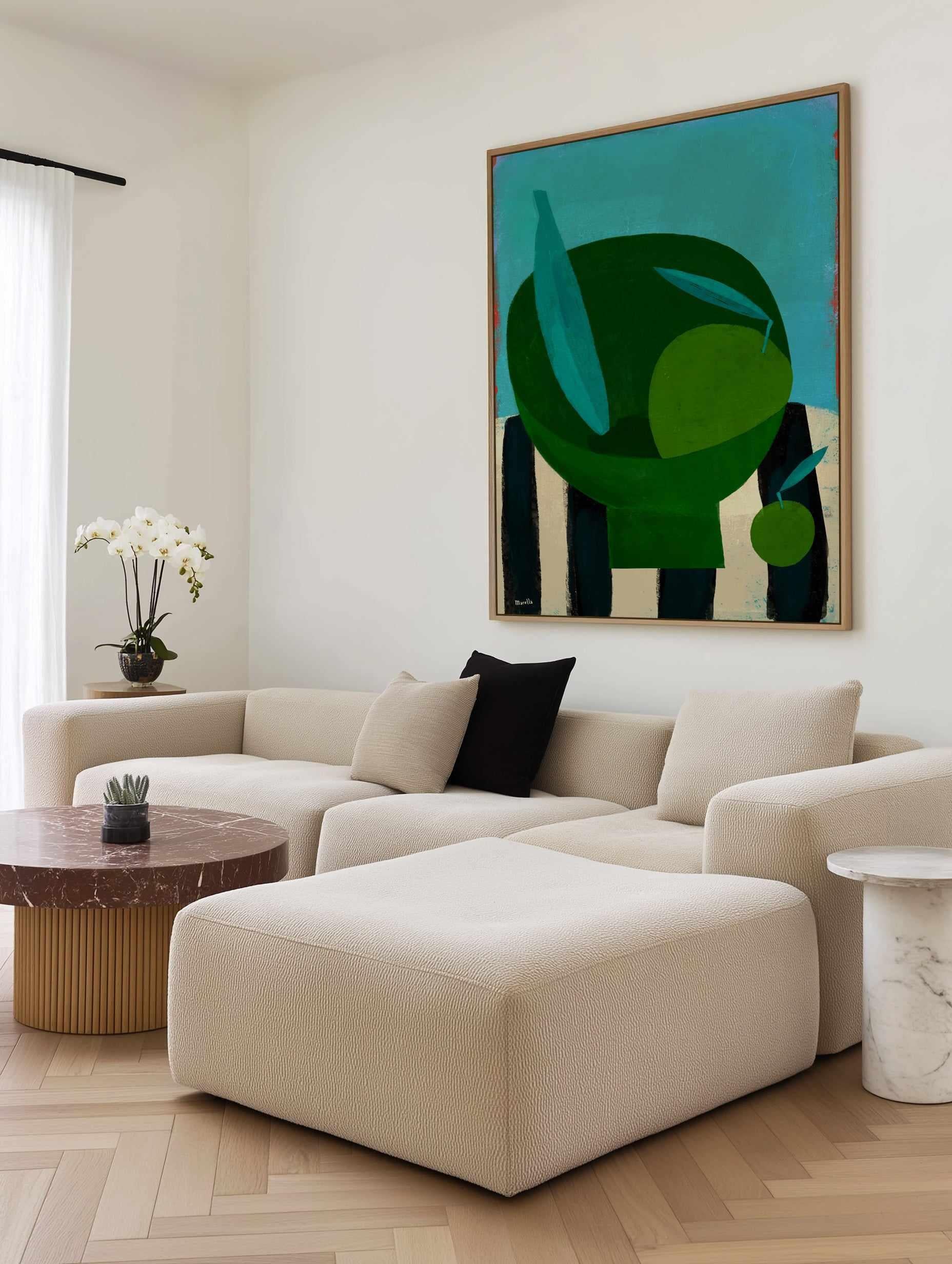 Green Bowl by Marco Marella | Framed Canvas Art Print from Olive et Oriel where you can shop wallpaper and artworks online