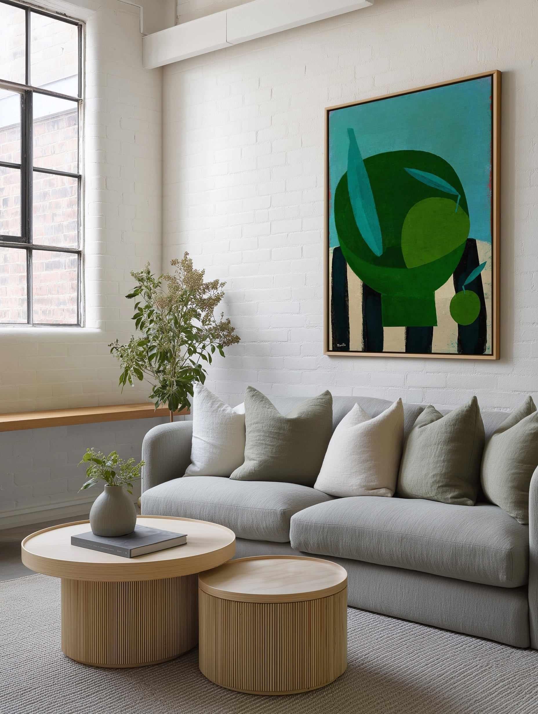 Green Bowl by Marco Marella | Framed Canvas Art Print from Olive et Oriel where you can shop wallpaper and artworks online
