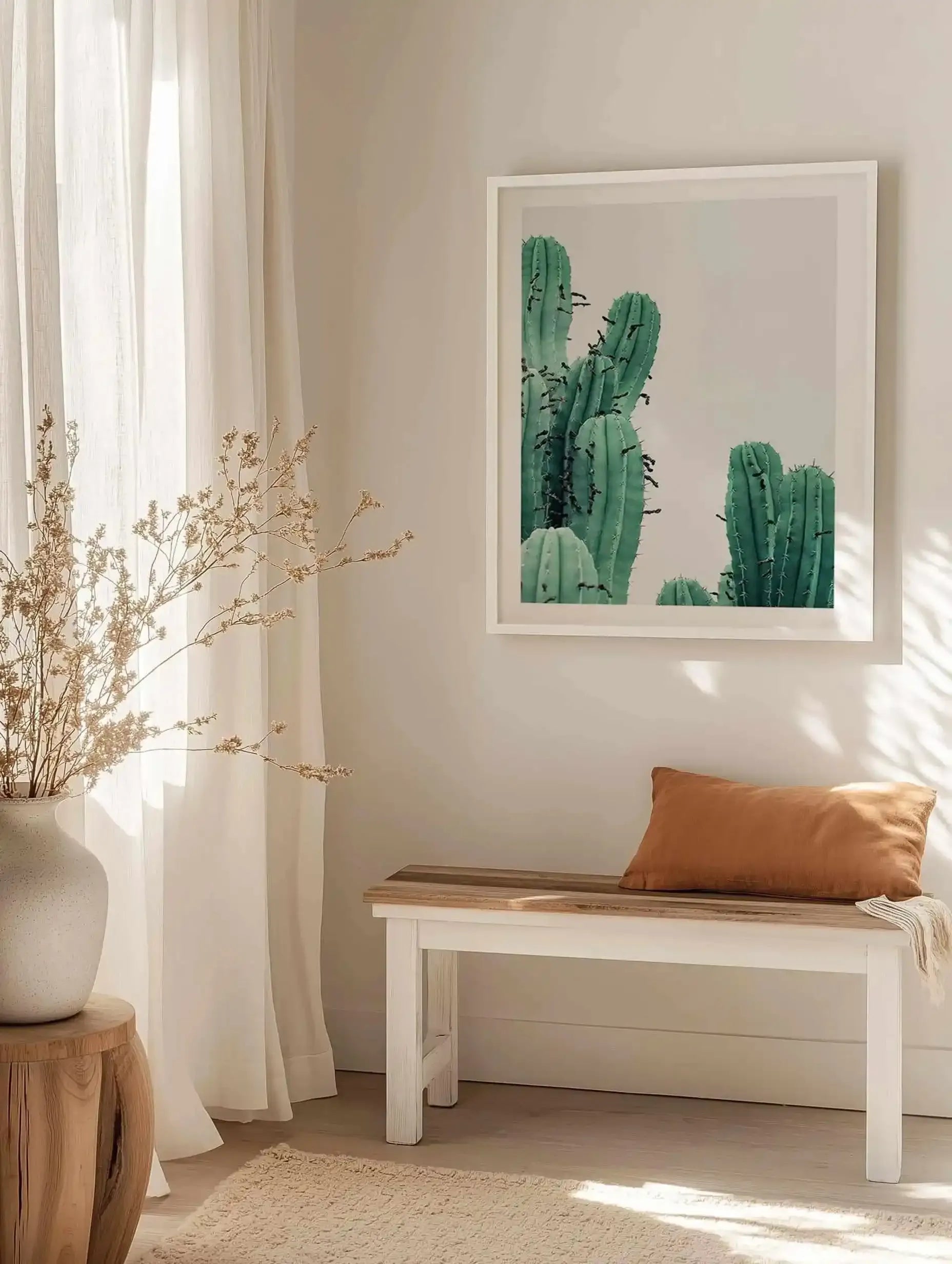 Green Cactus III Art Print from Olive et Oriel where you can shop wallpaper and artworks online