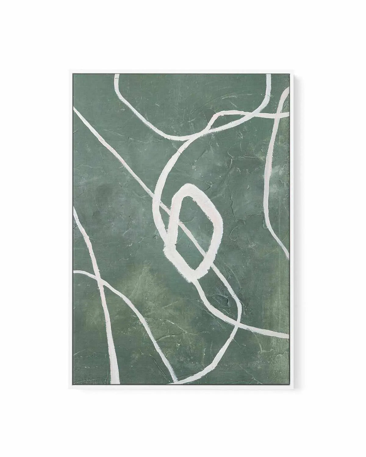 Green Grafica by Design Fabrikken | Framed Canvas Art Print from Olive et Oriel where you can shop wallpaper and artworks online