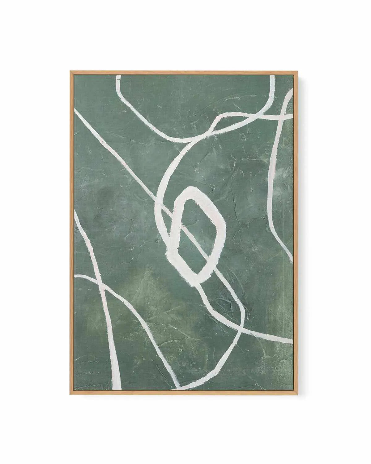 Green Grafica by Design Fabrikken | Framed Canvas Art Print from Olive et Oriel where you can shop wallpaper and artworks online