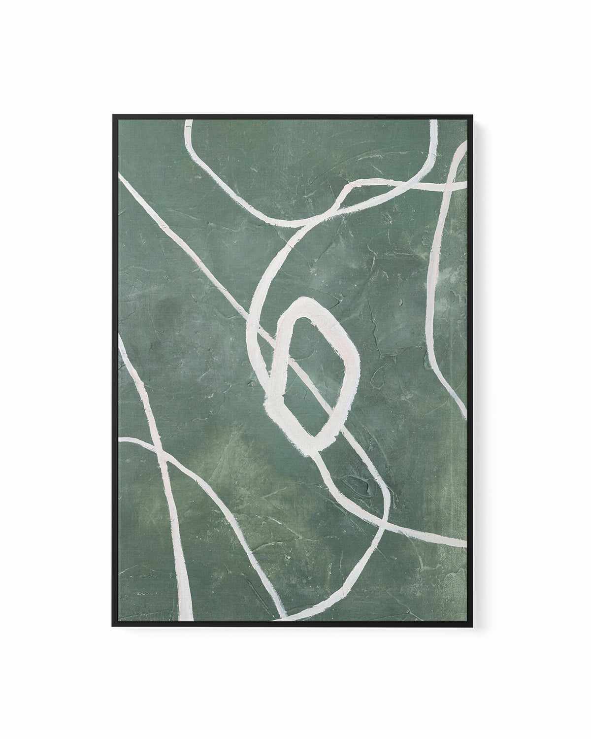 Green Grafica by Design Fabrikken | Framed Canvas Art Print