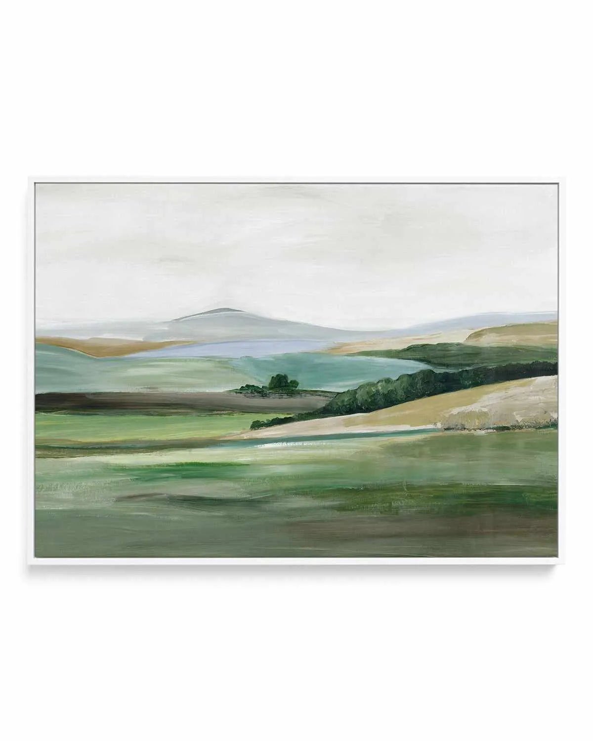 Green Hillside Horizon | Framed Canvas Art Print from Olive et Oriel where you can shop wallpaper and artworks online