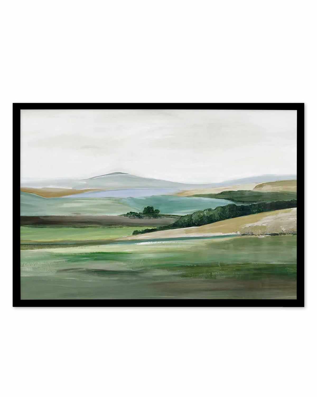 Green Hillside Horizon Art Print