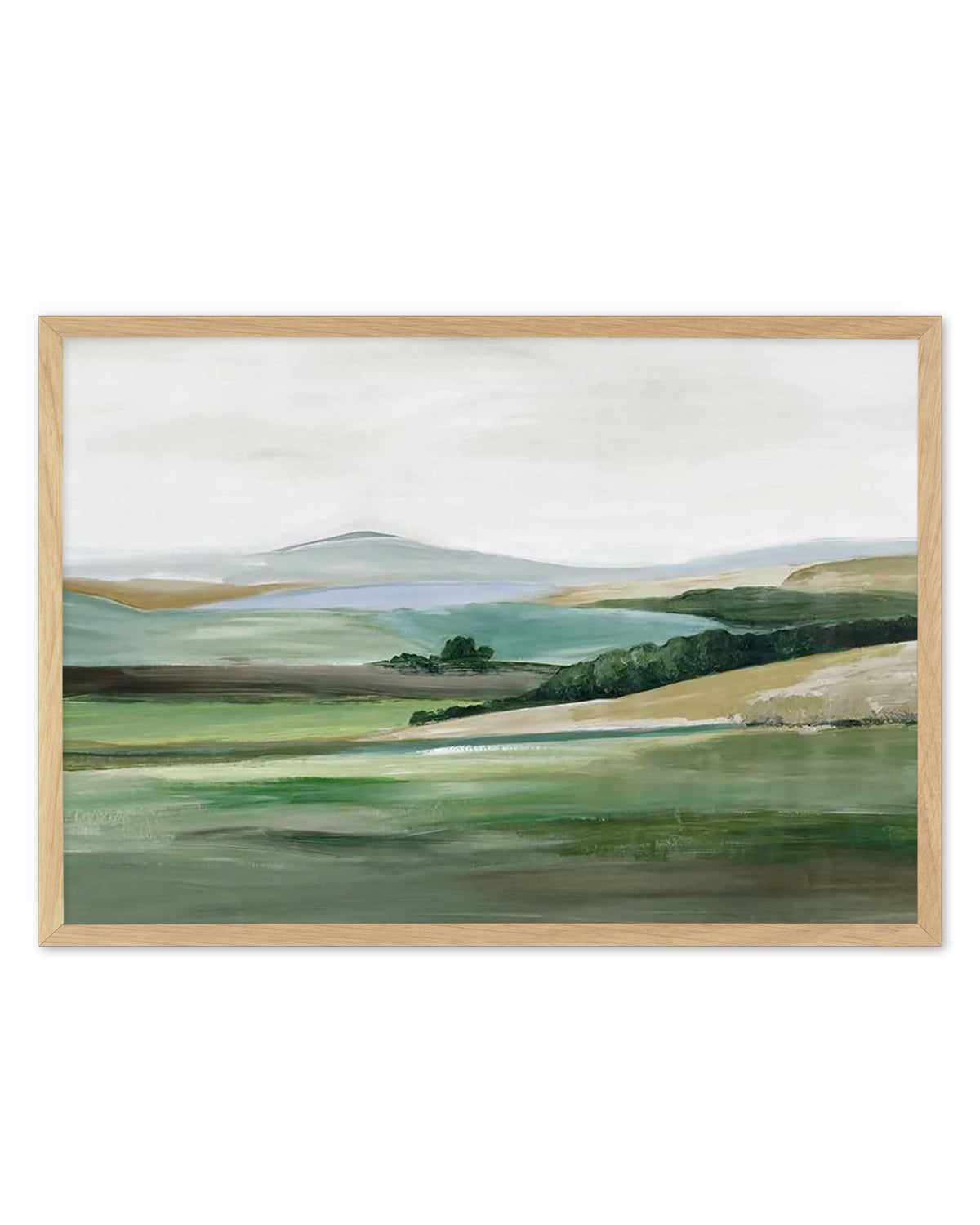 Green Hillside Horizon Art Print