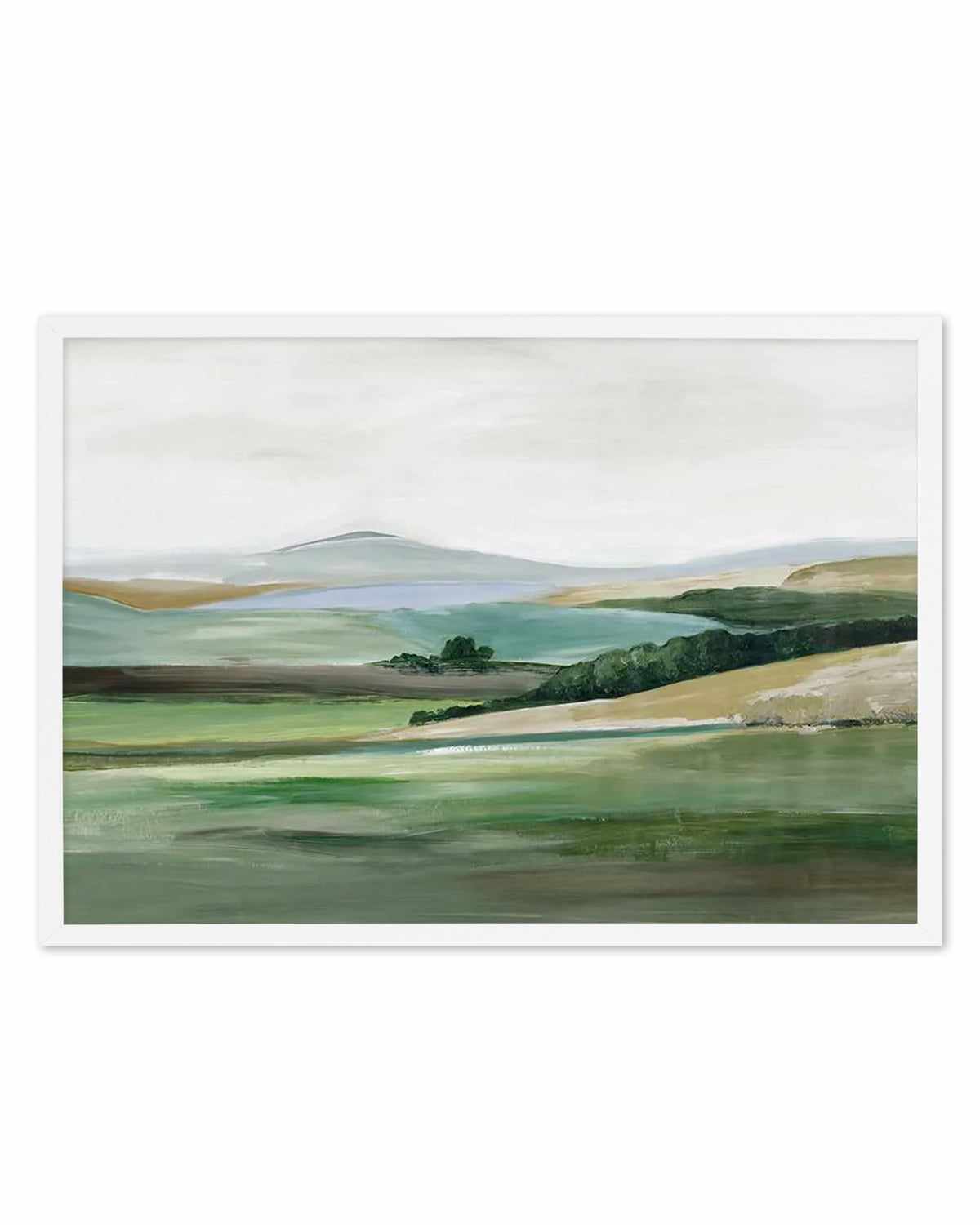 Green Hillside Horizon Art Print