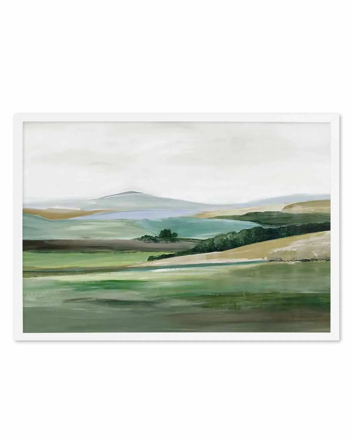 Green Hillside Horizon Art Print from Olive et Oriel where you can shop wallpaper and artworks online