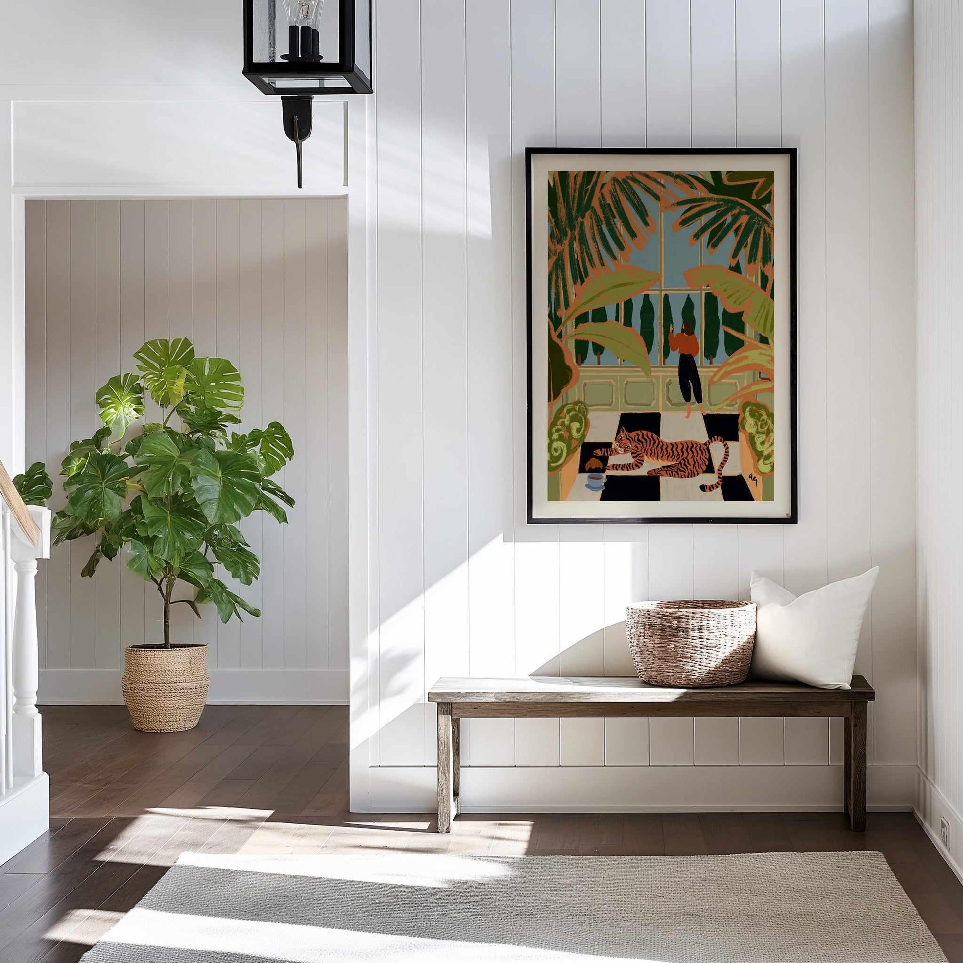 Green House by Arty Guava | Art Print from Olive et Oriel where you can shop wallpaper and artworks online