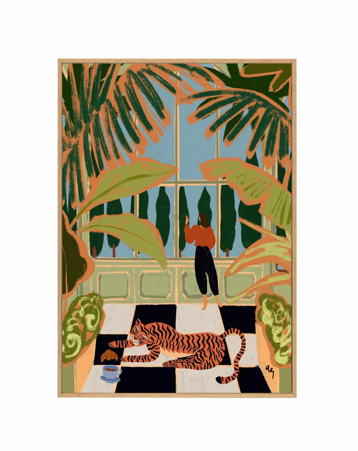 Green House by Arty Guava | Framed Canvas Art Print from Olive et Oriel where you can shop wallpaper and artworks online