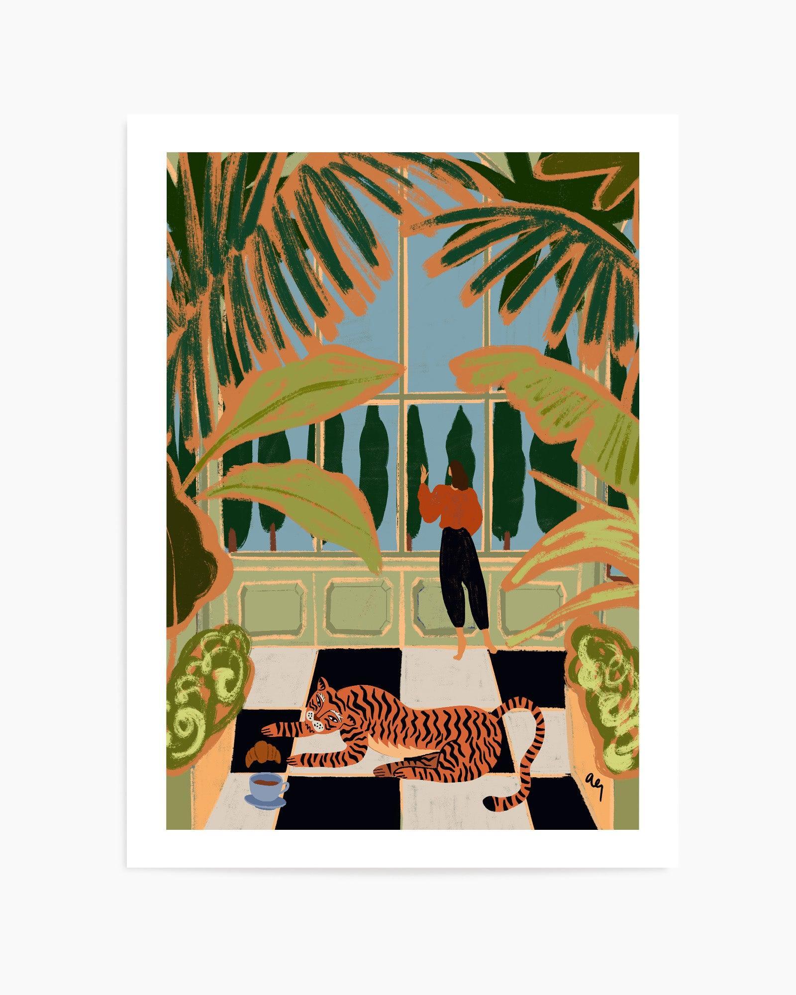 Green House by Arty Guava | Art Print from Olive et Oriel where you can shop wallpaper and artworks online