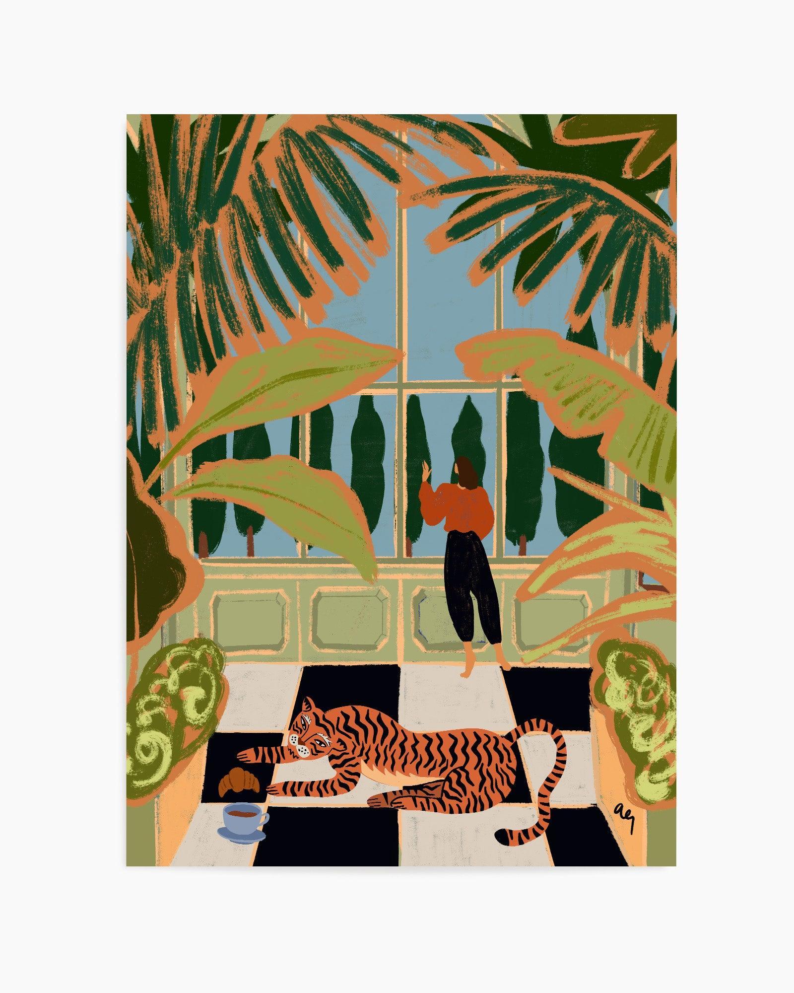 Green House by Arty Guava | Art Print from Olive et Oriel where you can shop wallpaper and artworks online