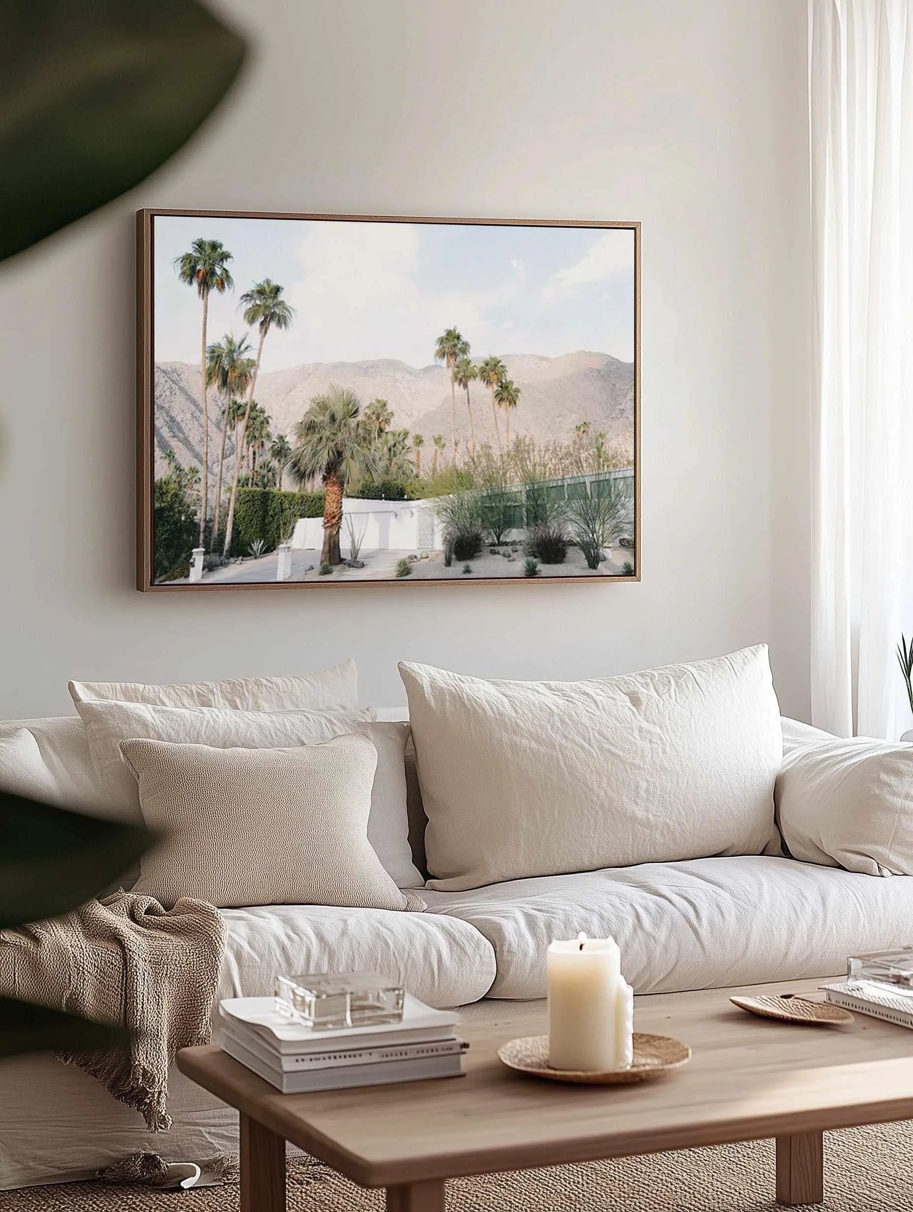 Green House Palm Springs | Framed Canvas Art Print from Olive et Oriel where you can shop wallpaper and artworks online