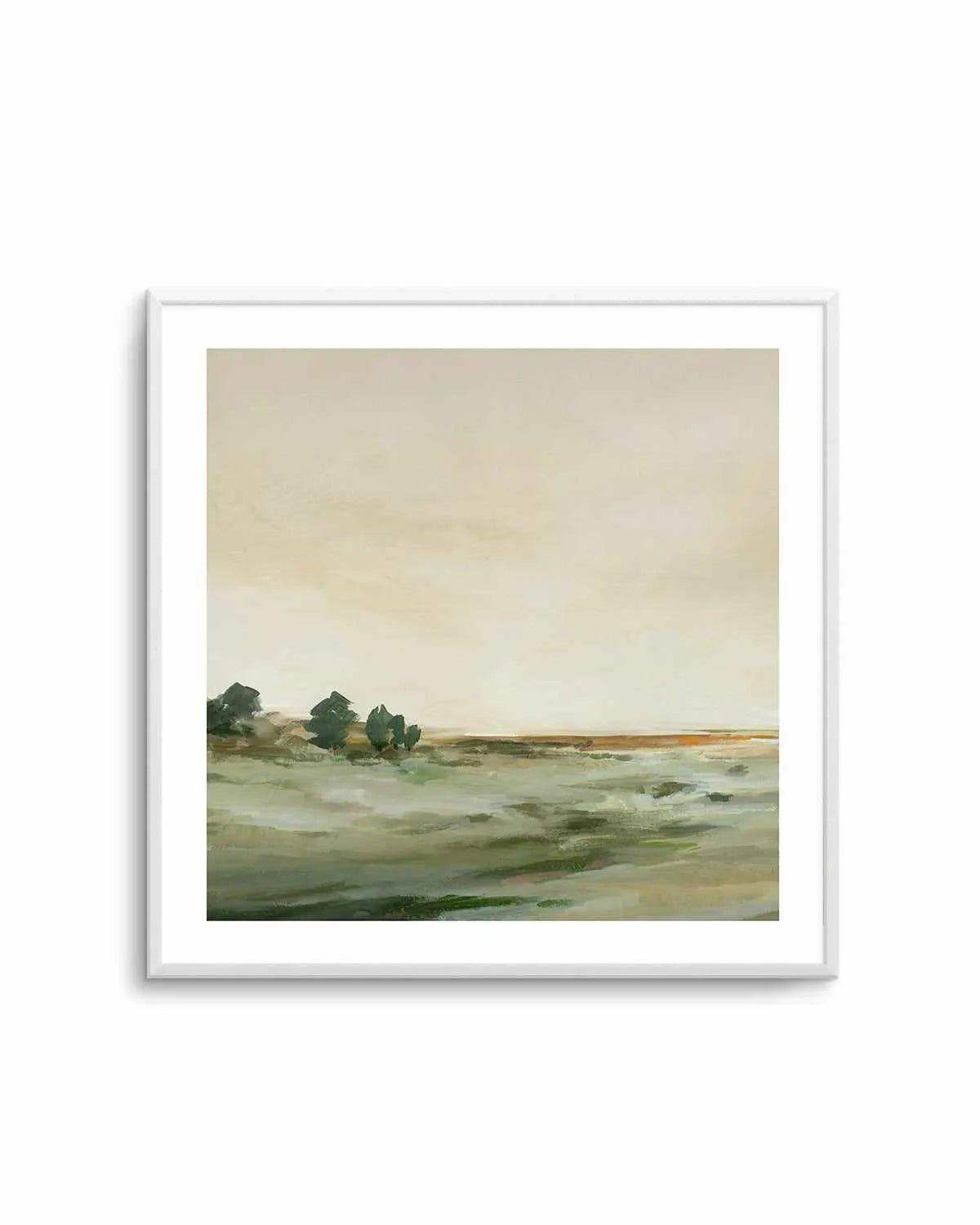 Green Meadow Left SQ Art Print from Olive et Oriel where you can shop wallpaper and artworks online