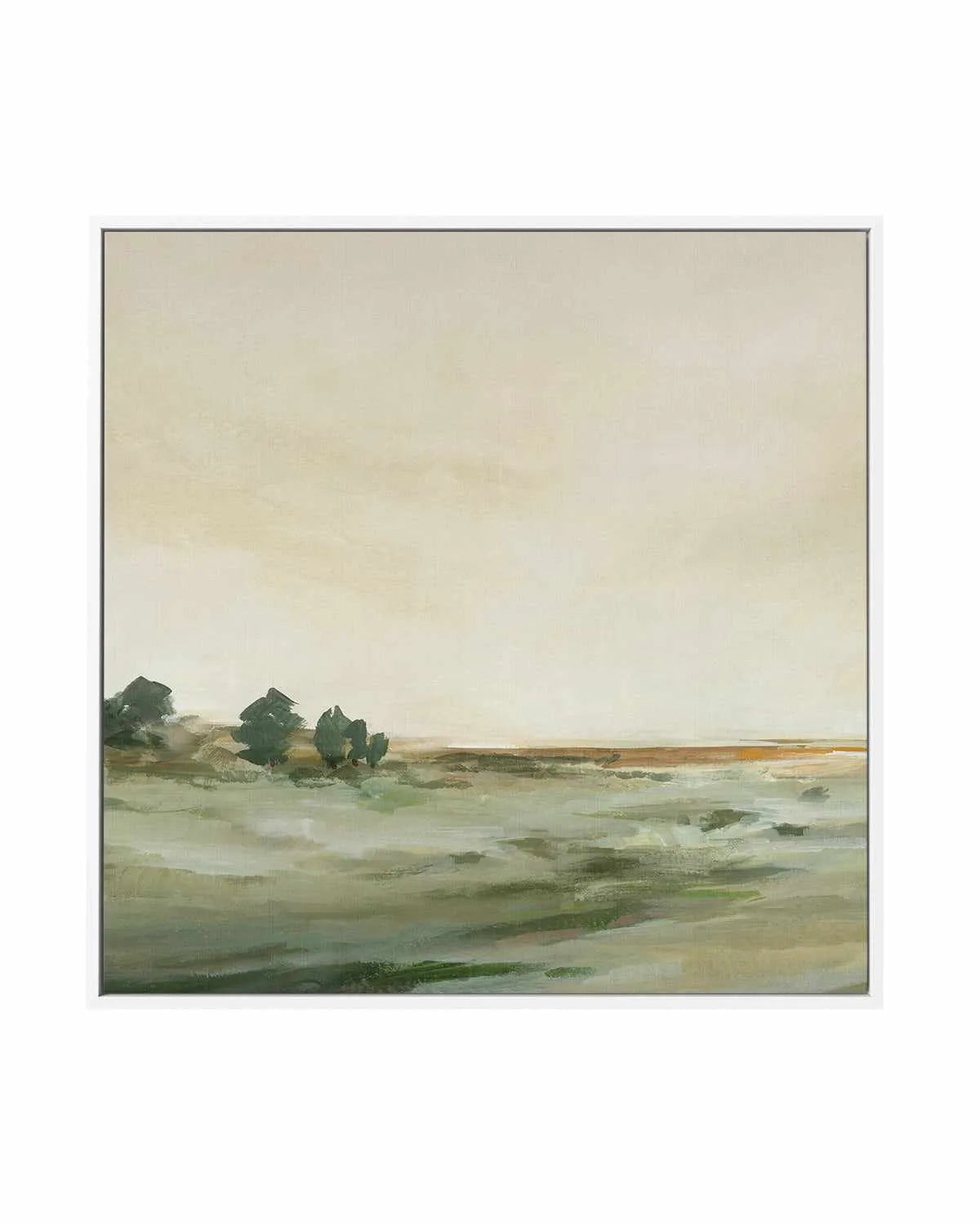 Green Meadow Left SQ | Framed Canvas Art Print from Olive et Oriel where you can shop wallpaper and artworks online