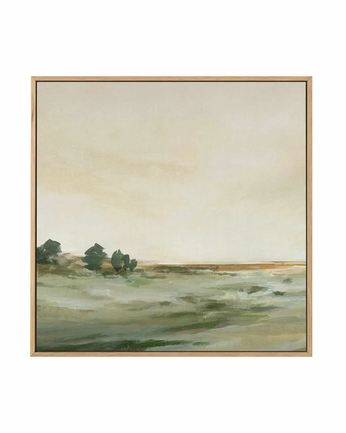 Green Meadow Left SQ | Framed Canvas Art Print from Olive et Oriel where you can shop wallpaper and artworks online