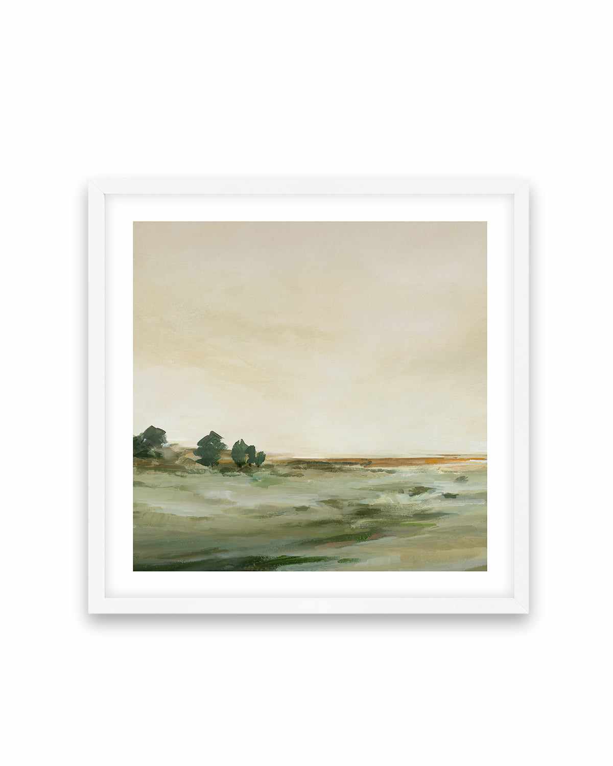 Green Meadow Left SQ Art Print