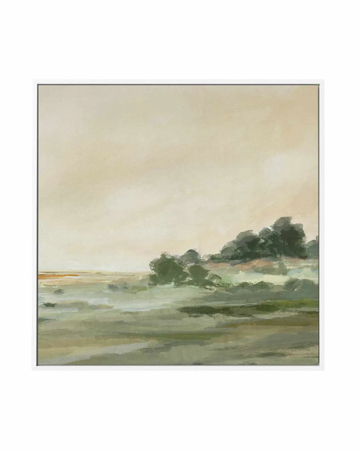 Green Meadow Right SQ | Framed Canvas Art Print from Olive et Oriel where you can shop wallpaper and artworks online