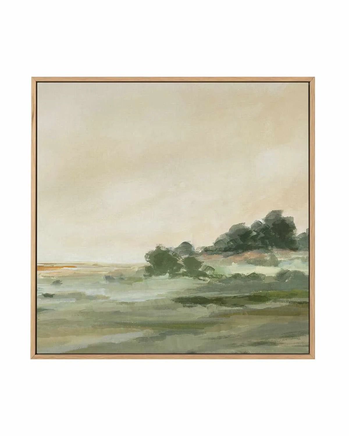 Green Meadow Right SQ | Framed Canvas Art Print from Olive et Oriel where you can shop wallpaper and artworks online