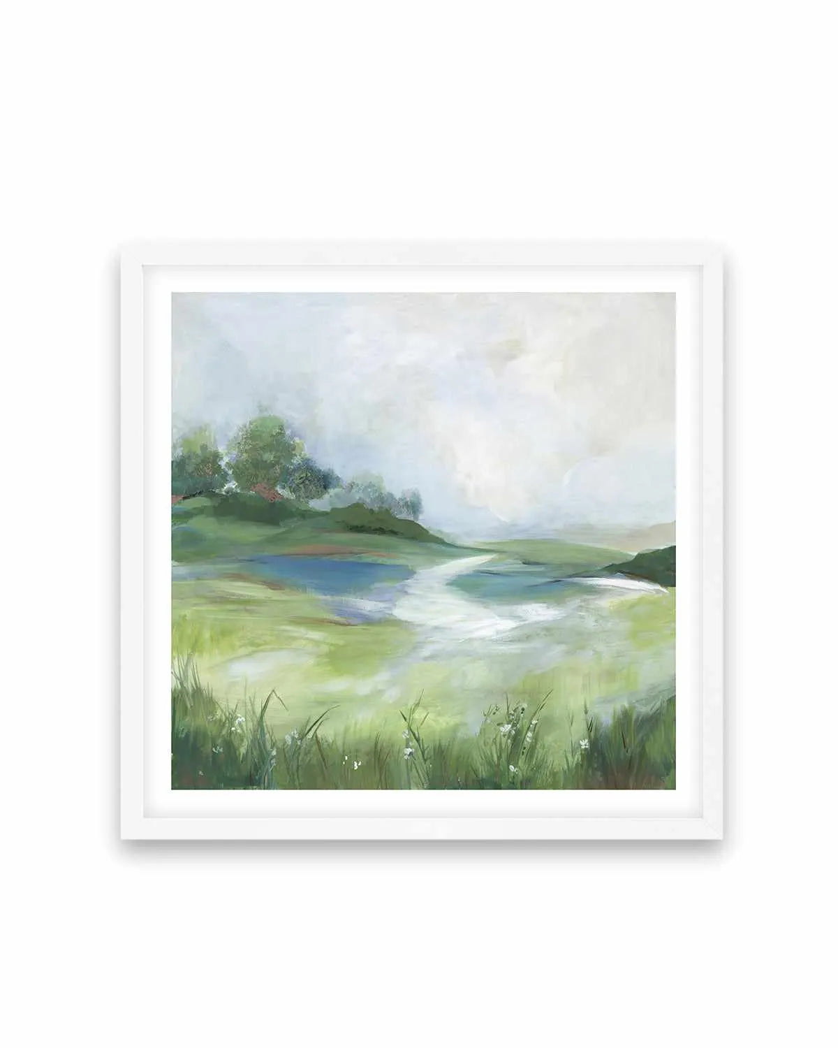 Green Mirage Road Art Print from Olive et Oriel where you can shop wallpaper and artworks online