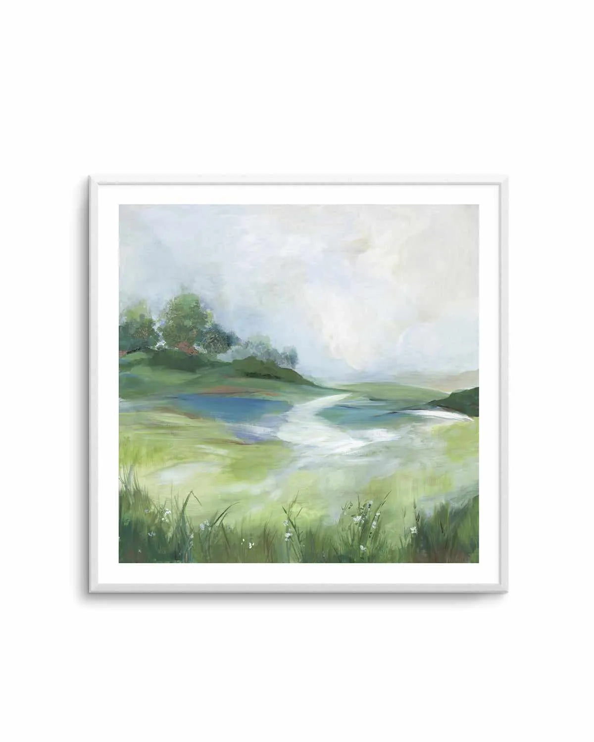 Green Mirage Road Art Print from Olive et Oriel where you can shop wallpaper and artworks online