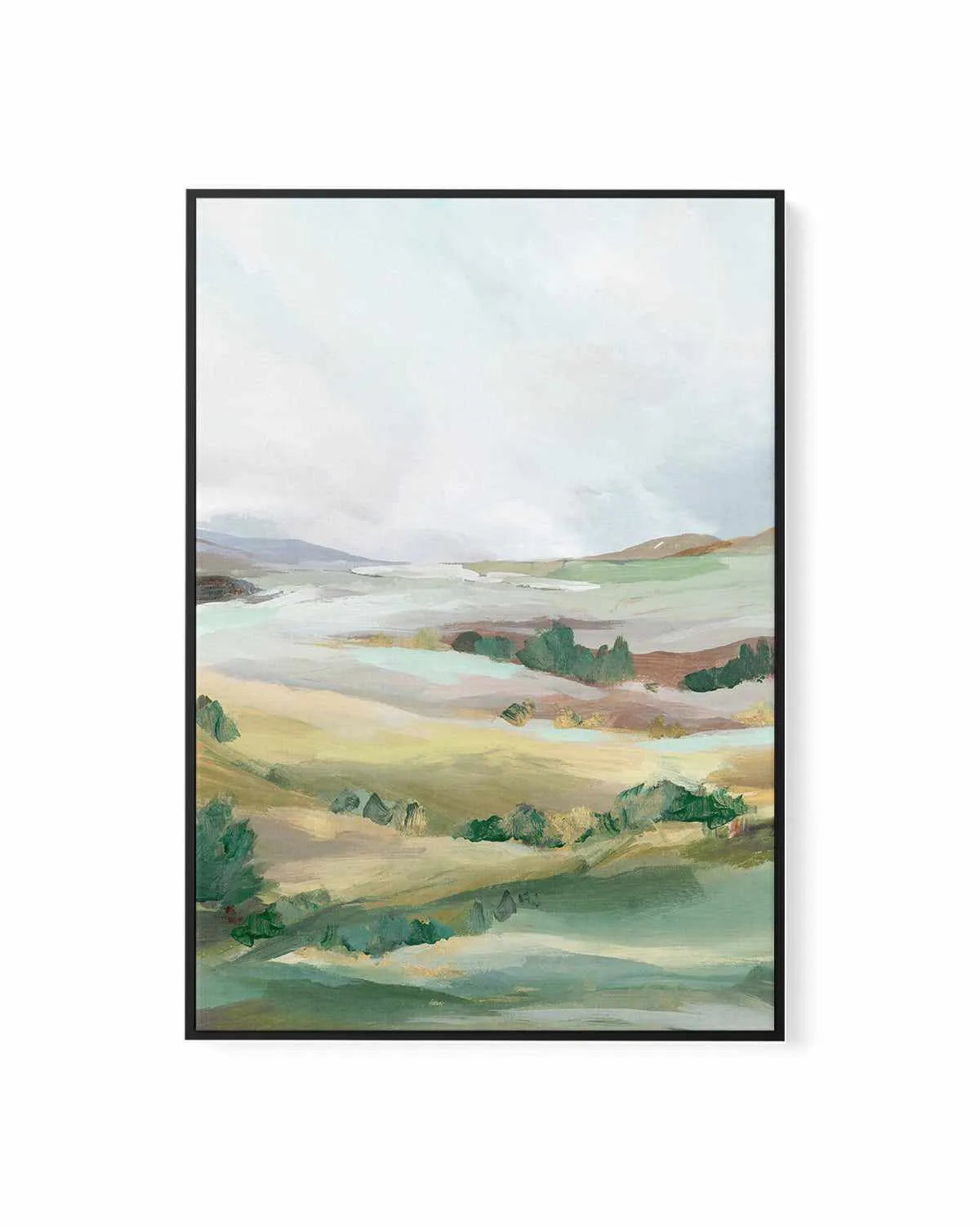 Green Pastures II | Framed Canvas Art Print from Olive et Oriel where you can shop wallpaper and artworks online