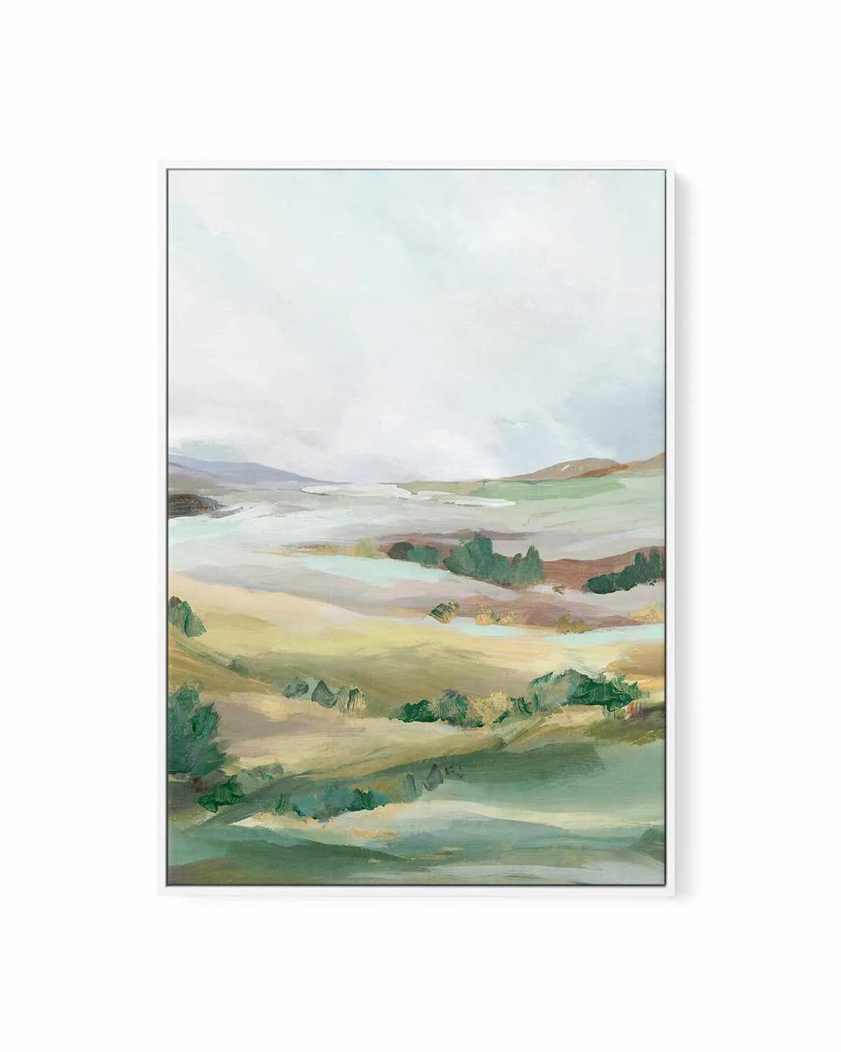 Green Pastures II | Framed Canvas Art Print from Olive et Oriel where you can shop wallpaper and artworks online