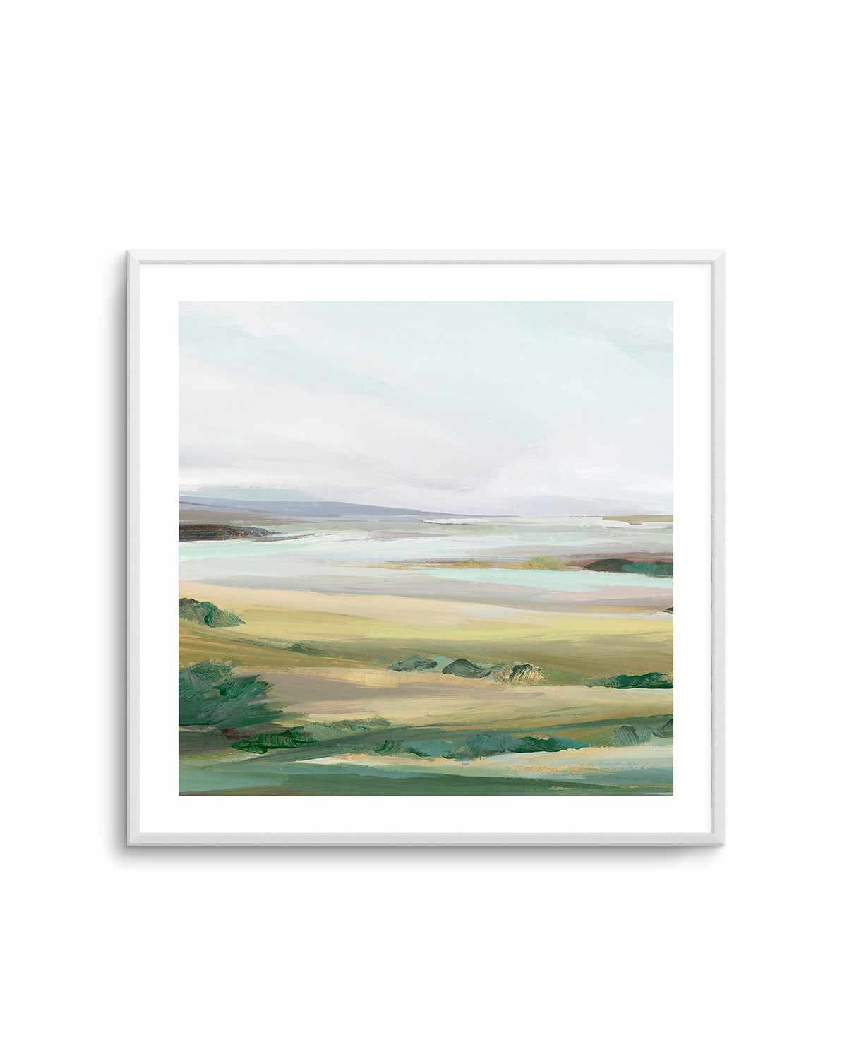 Green Pastures II Left SQ Art Print