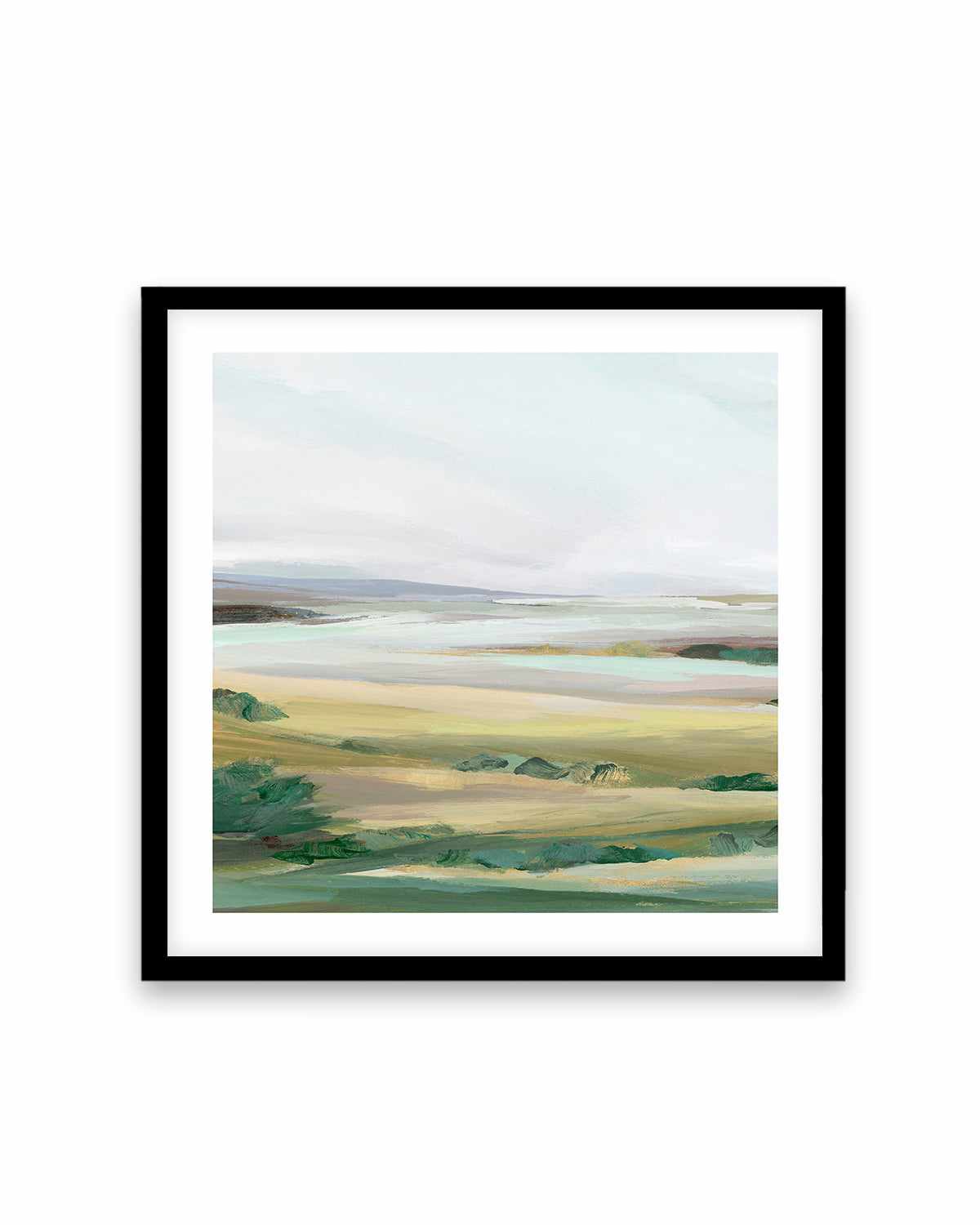 Green Pastures II Left SQ Art Print