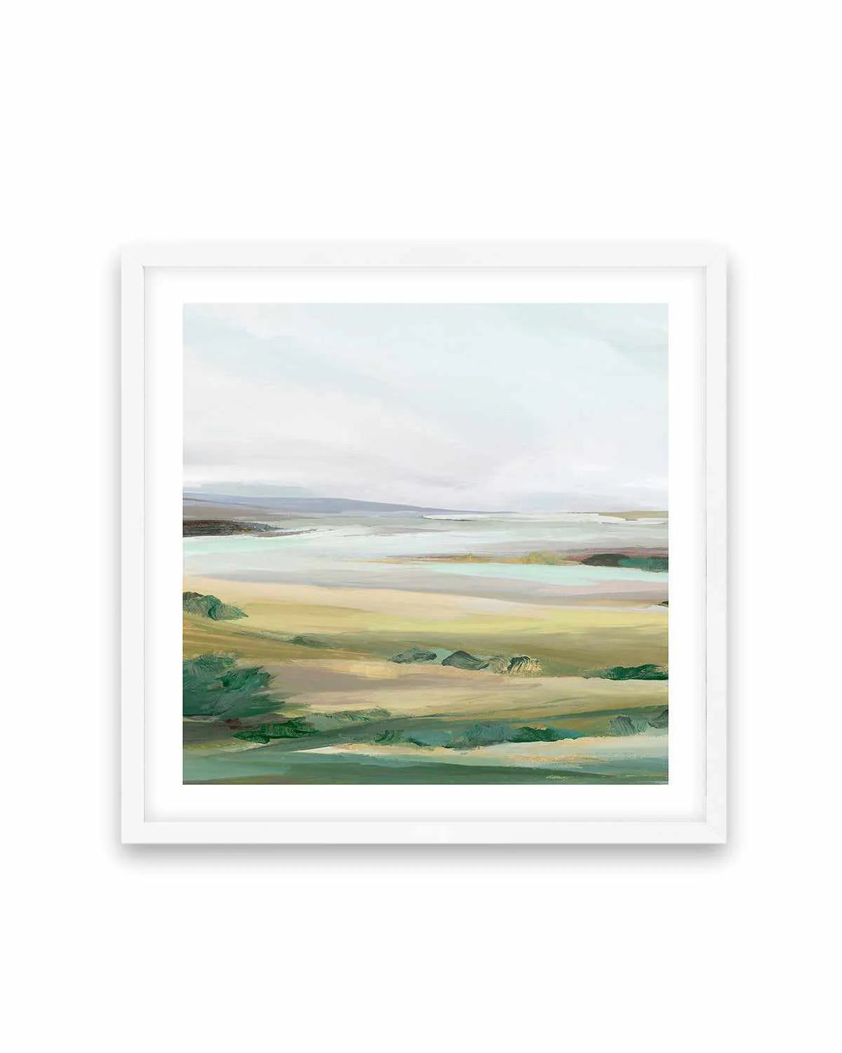 Green Pastures II Left SQ Art Print from Olive et Oriel where you can shop wallpaper and artworks online